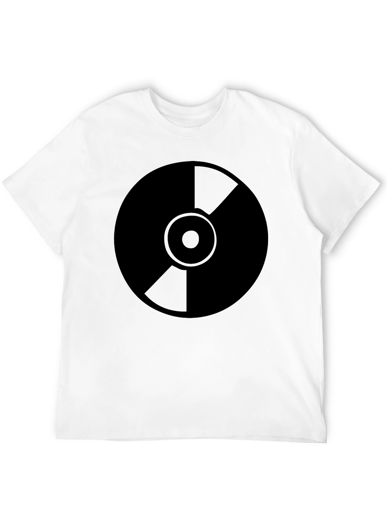 Black Graphic Tee - Vinyl Record Design