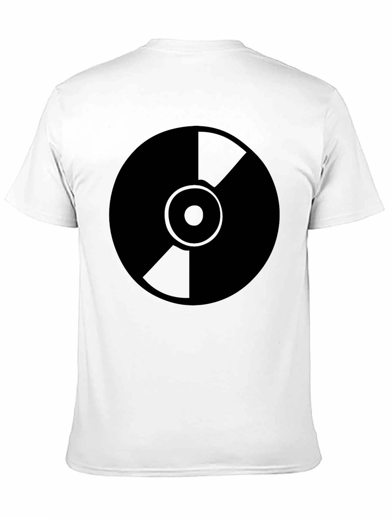 Black Graphic Tee - Vinyl Record Design