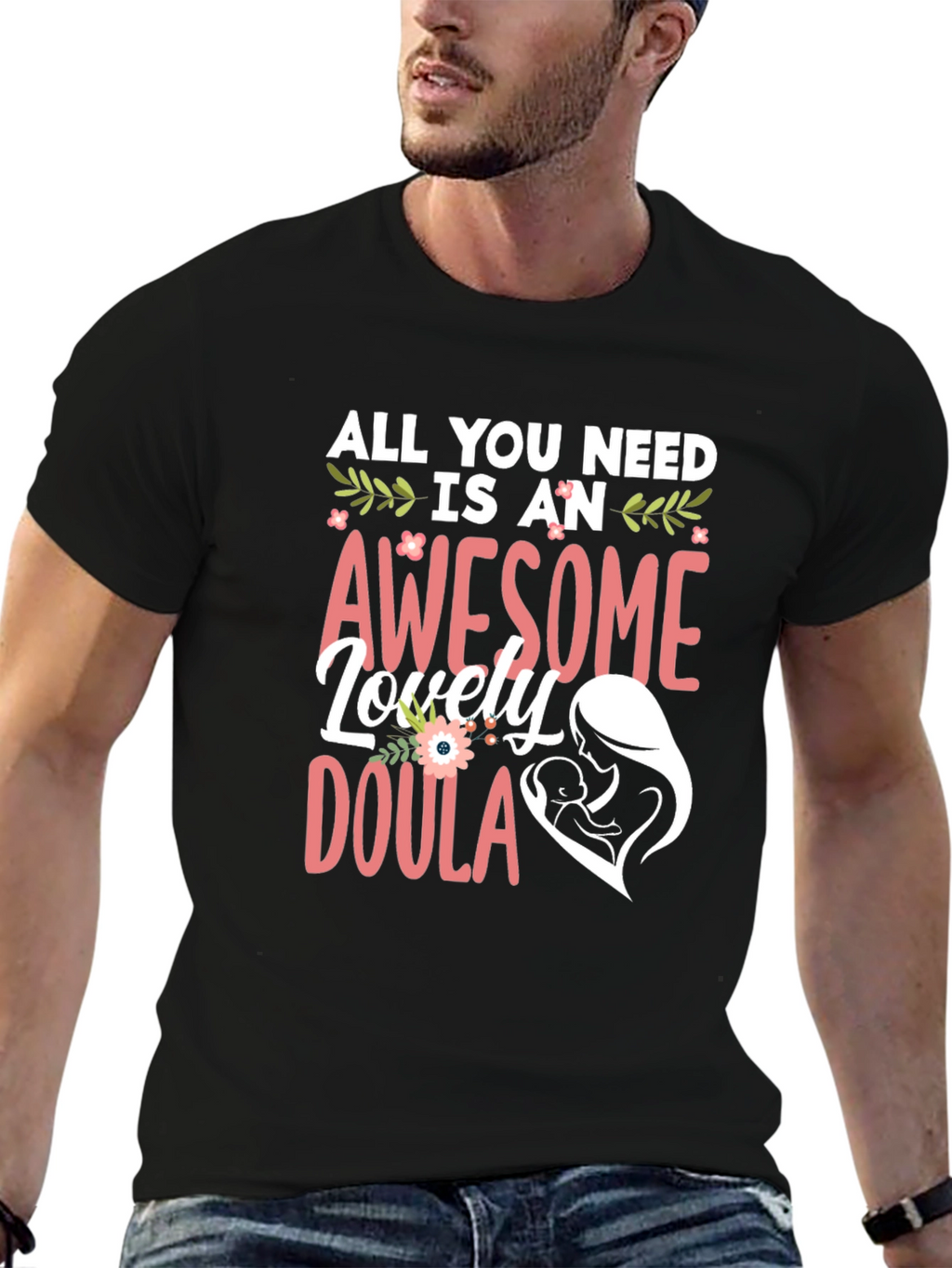 Awesome Doula T-Shirt - Black