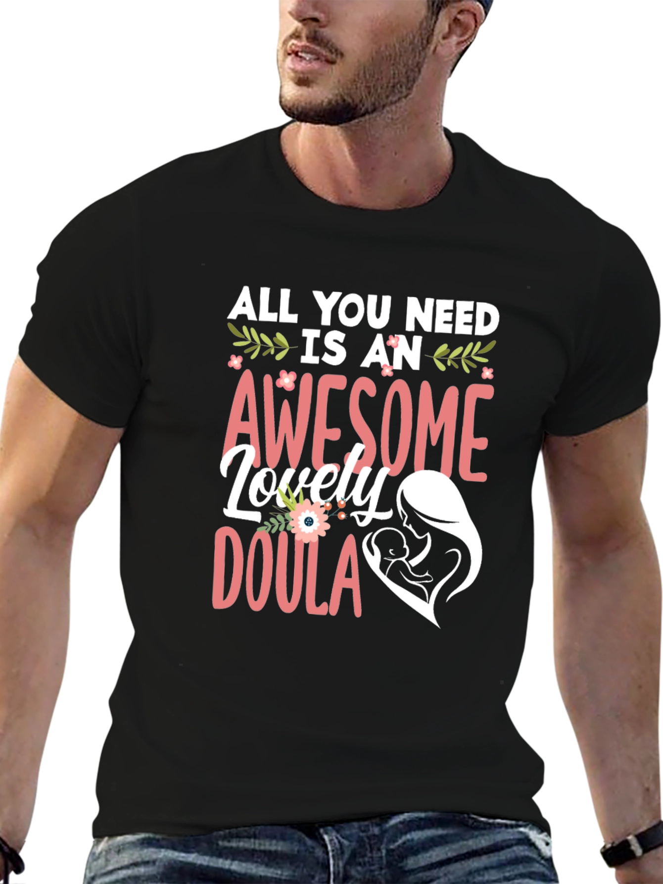 Awesome Doula T-Shirt - Black
