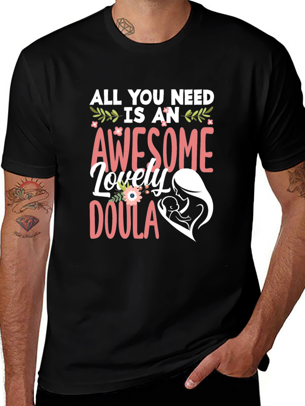 Awesome Doula T-Shirt - Black