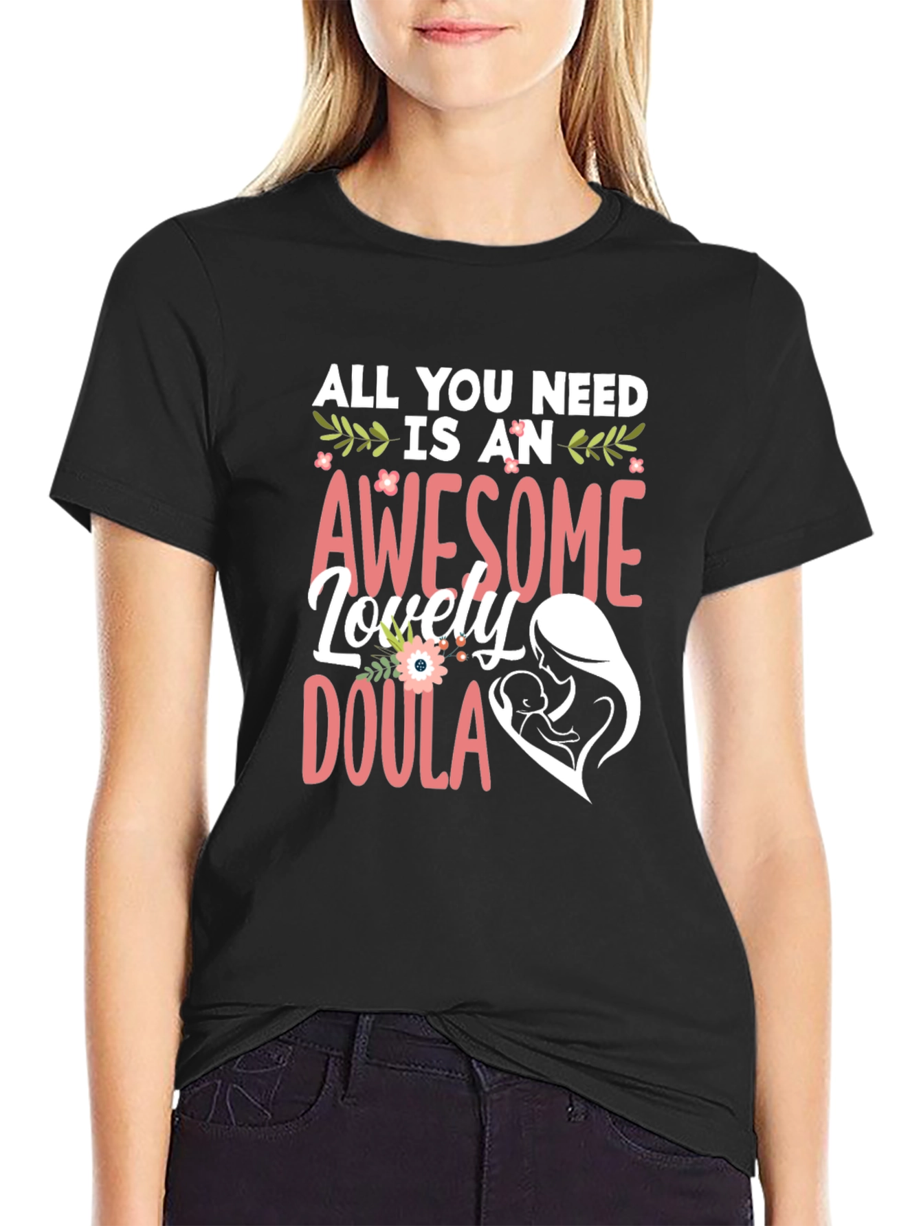 Awesome Doula T-Shirt - Black