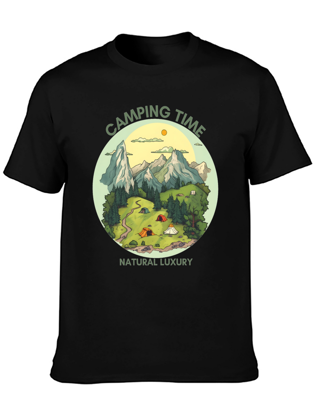 Camping Time Natural Luxury Graphic Tee