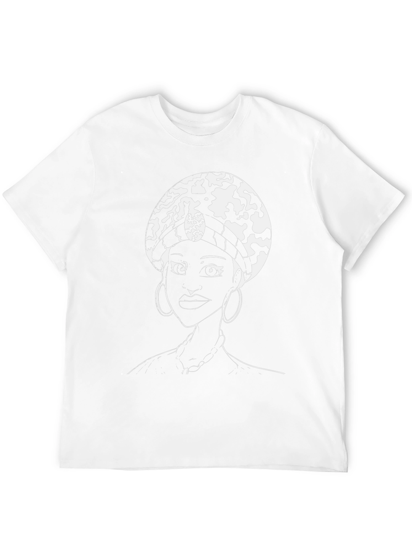 Afro Queen Graphic Tee - Black Cotton T-Shirt