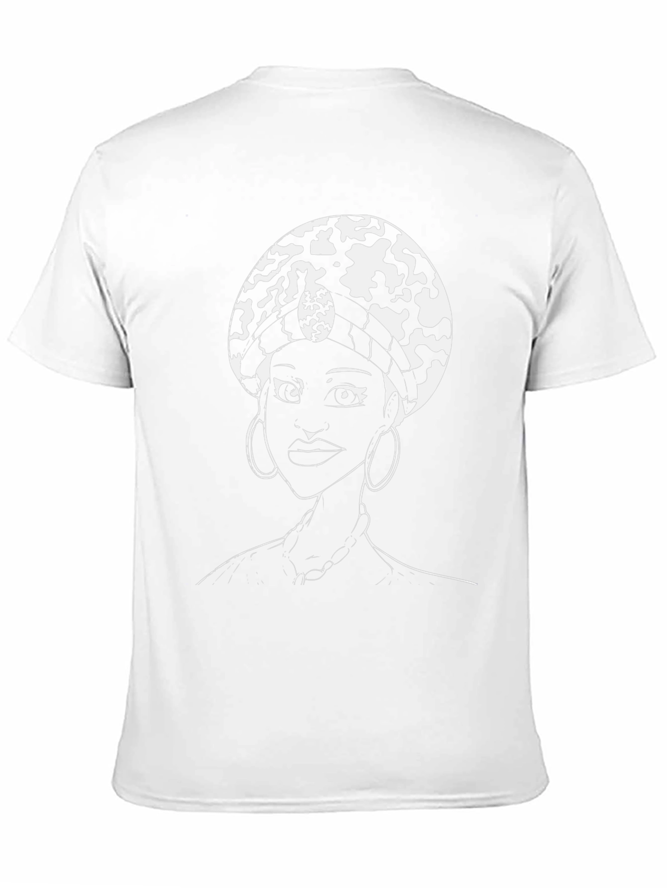 Afro Queen Graphic Tee - Black Cotton T-Shirt