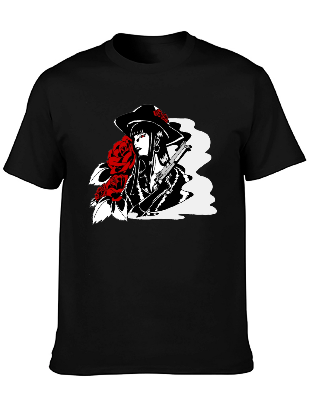Noir Rose T-Shirt - Edgy Graphic Tee