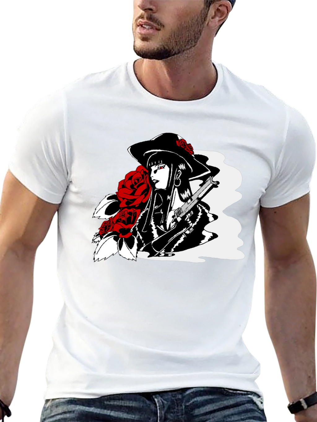 Noir Rose T-Shirt - Edgy Graphic Tee