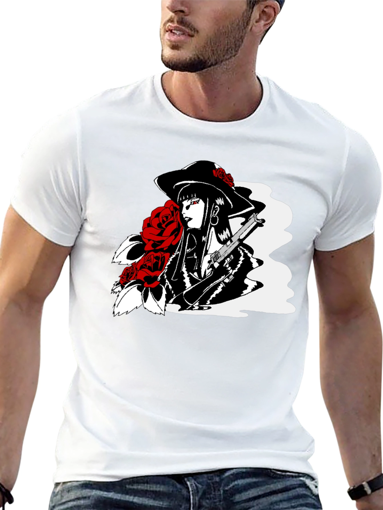 Noir Rose T-Shirt - Edgy Graphic Tee