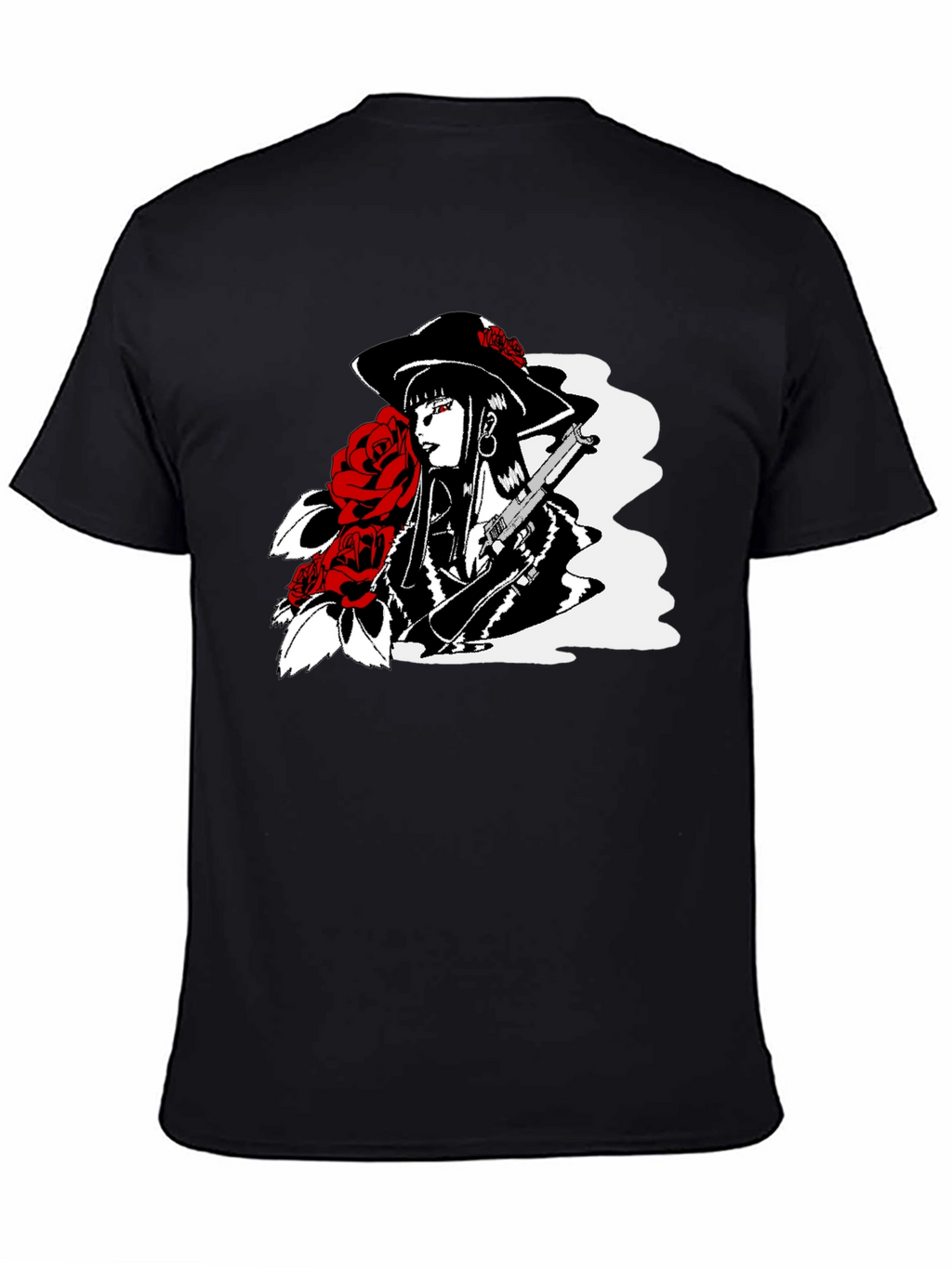 Noir Rose T-Shirt - Edgy Graphic Tee