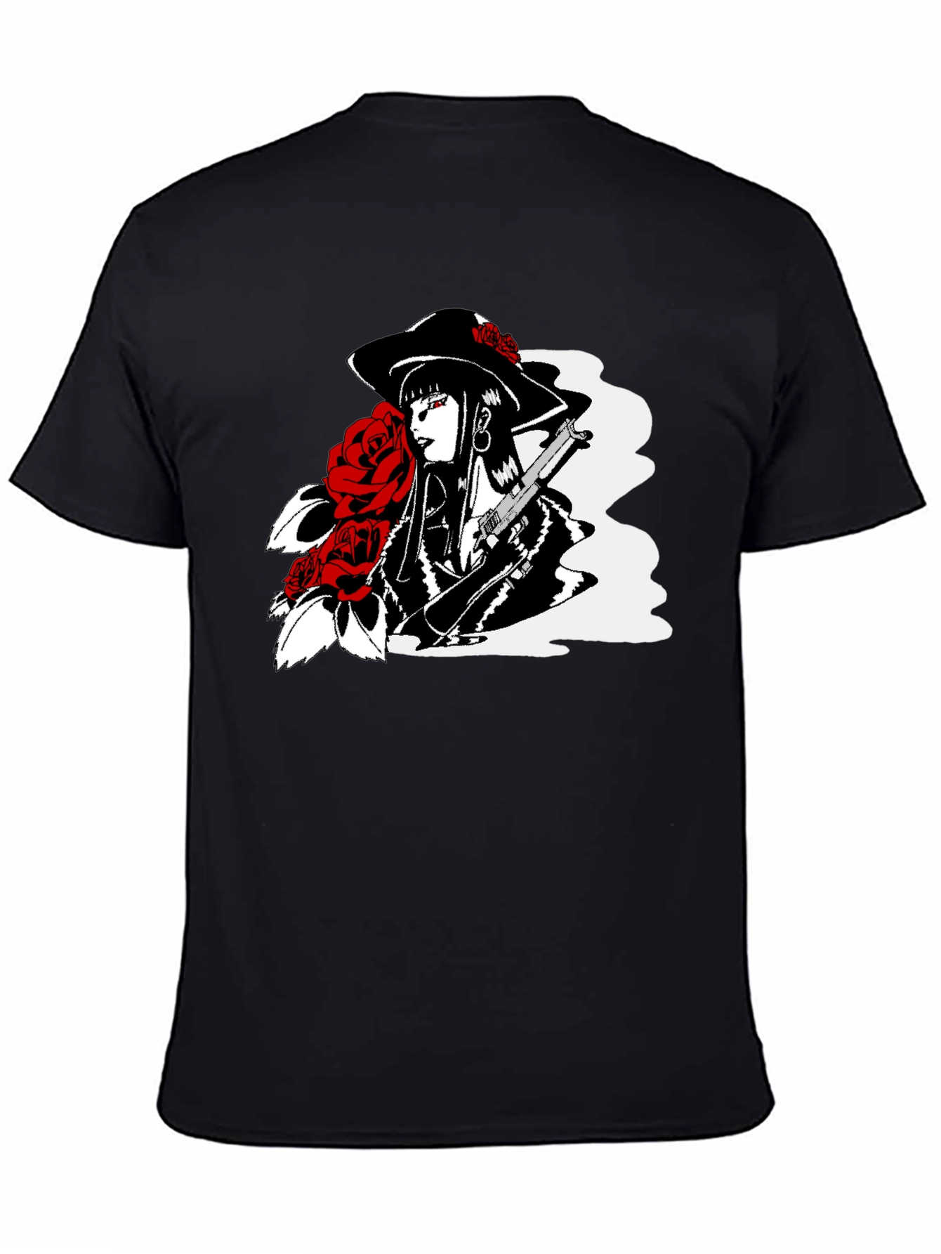 Noir Rose T-Shirt - Edgy Graphic Tee