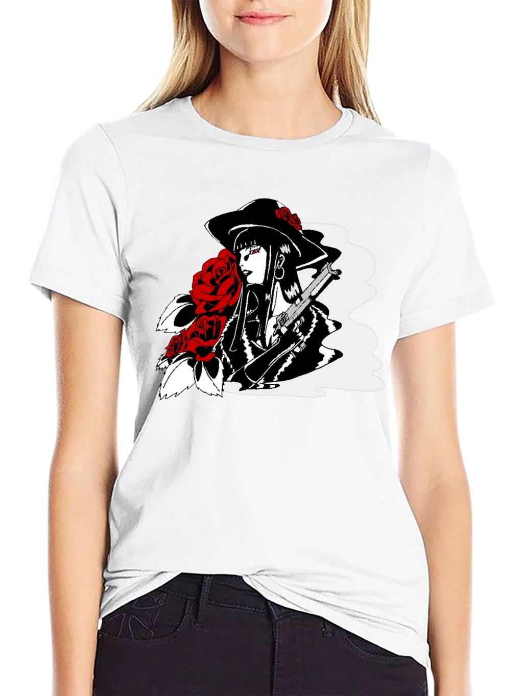 Noir Rose T-Shirt - Edgy Graphic Tee
