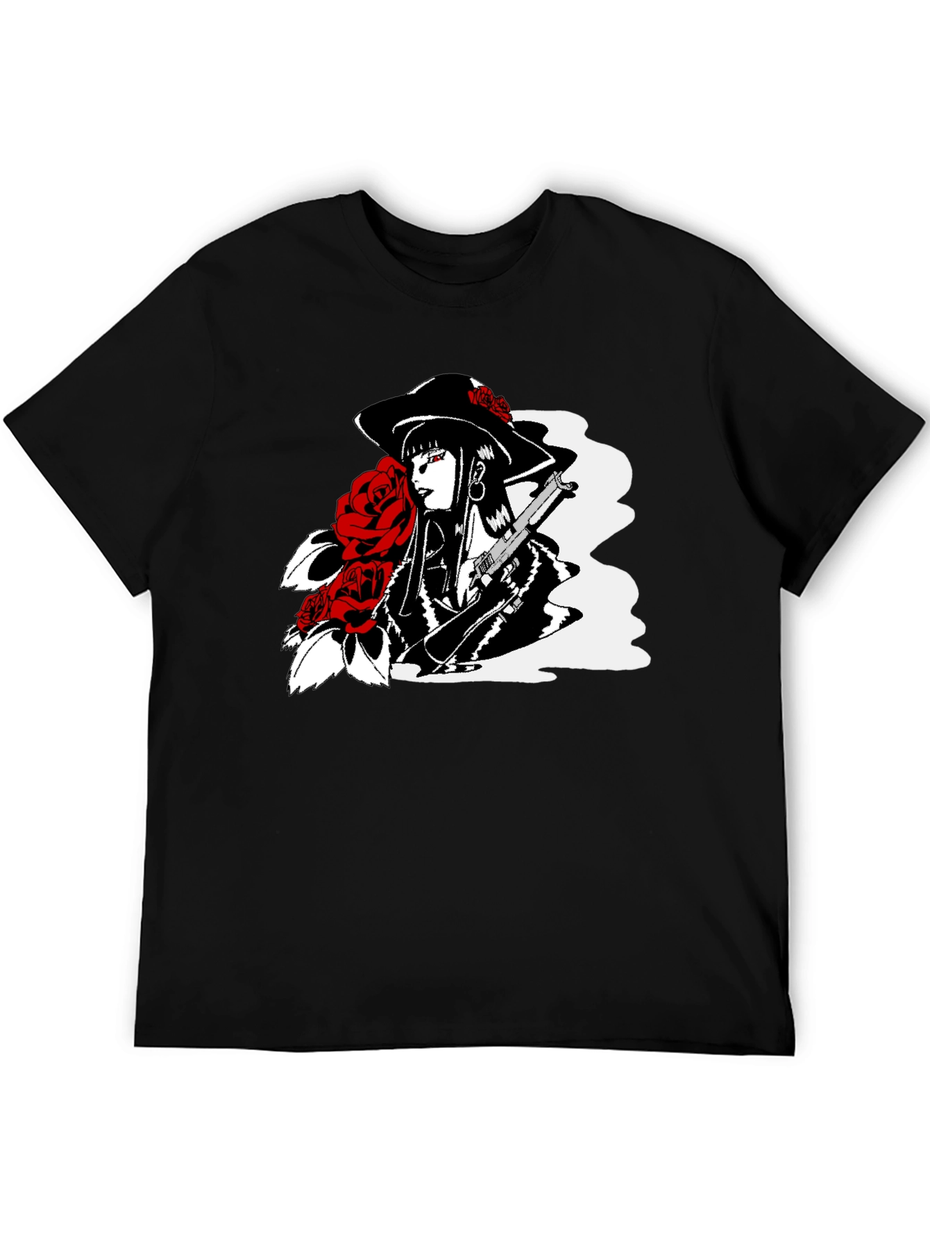 Noir Rose T-Shirt - Edgy Graphic Tee