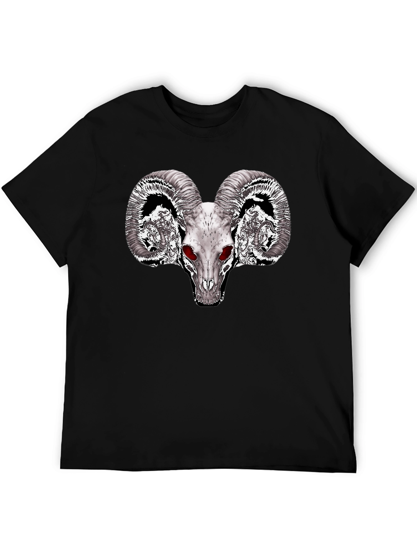 Ram Skull Graphic Tee - Mens Black T-Shirt