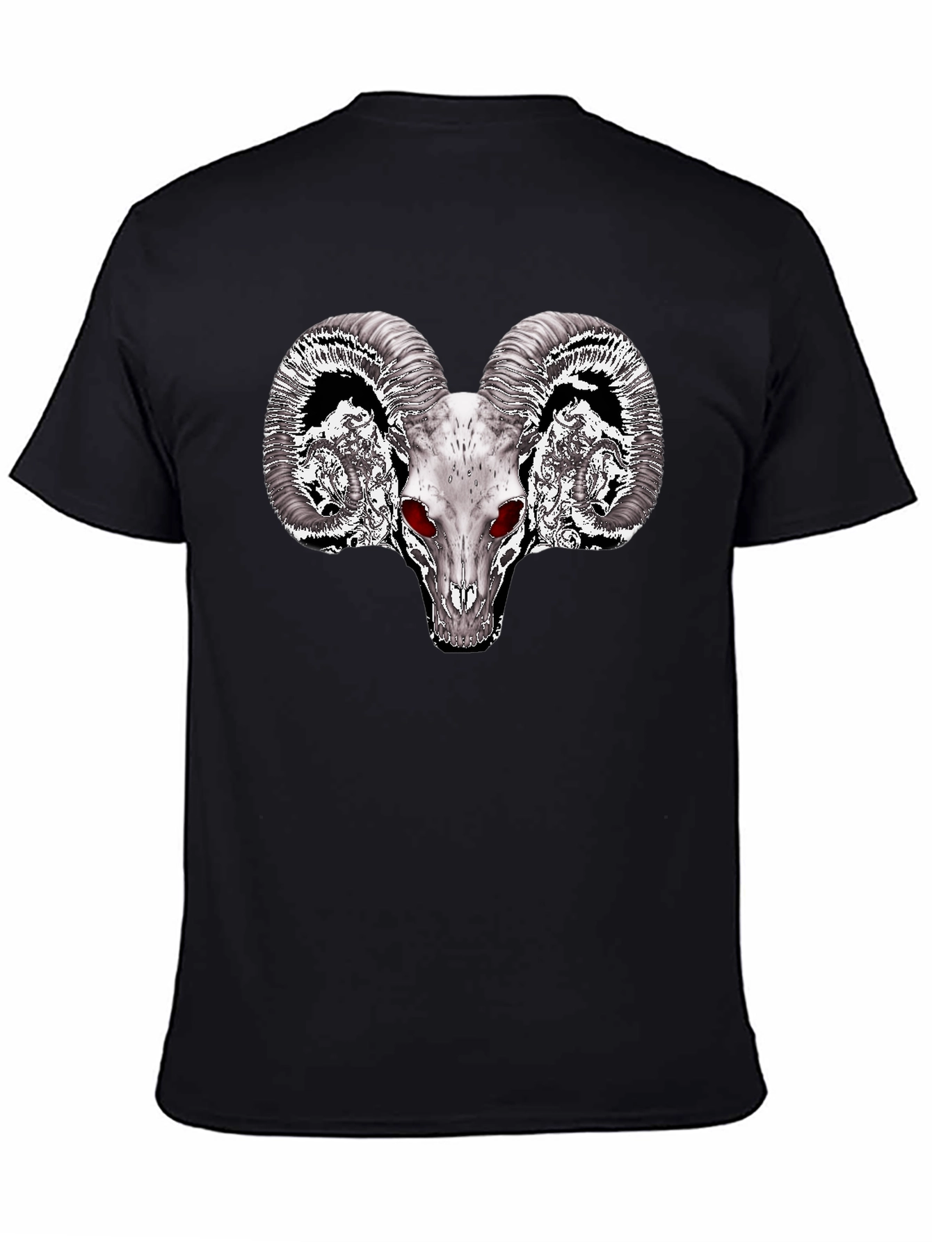 Ram Skull Graphic Tee - Mens Black T-Shirt