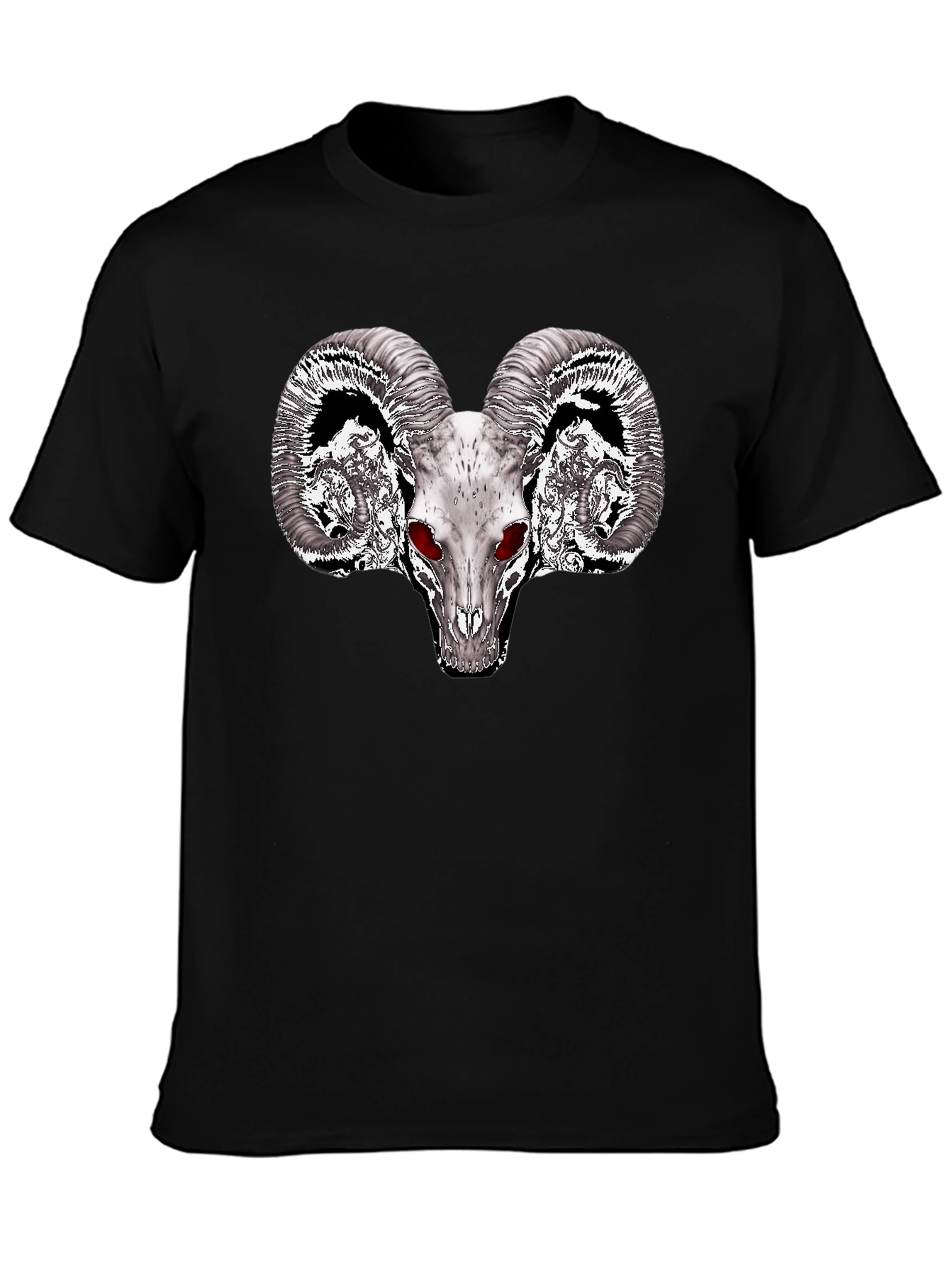 Ram Skull Graphic Tee - Mens Black T-Shirt