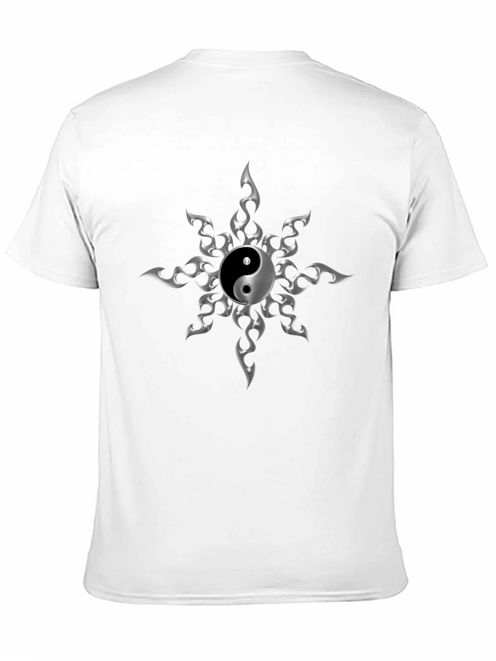 Yin Yang Flame Graphic T-Shirt
