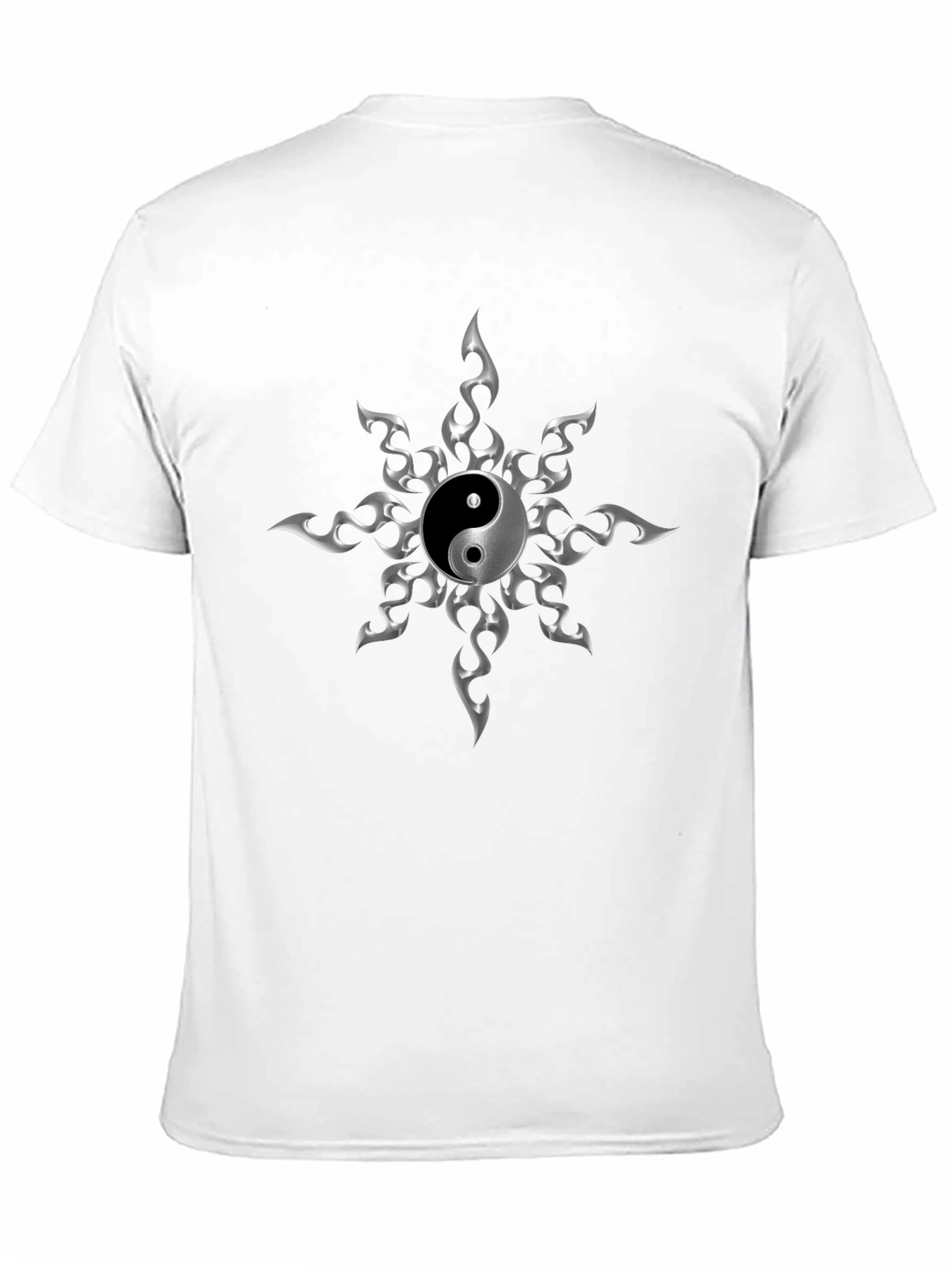 Yin Yang Flame Graphic T-Shirt
