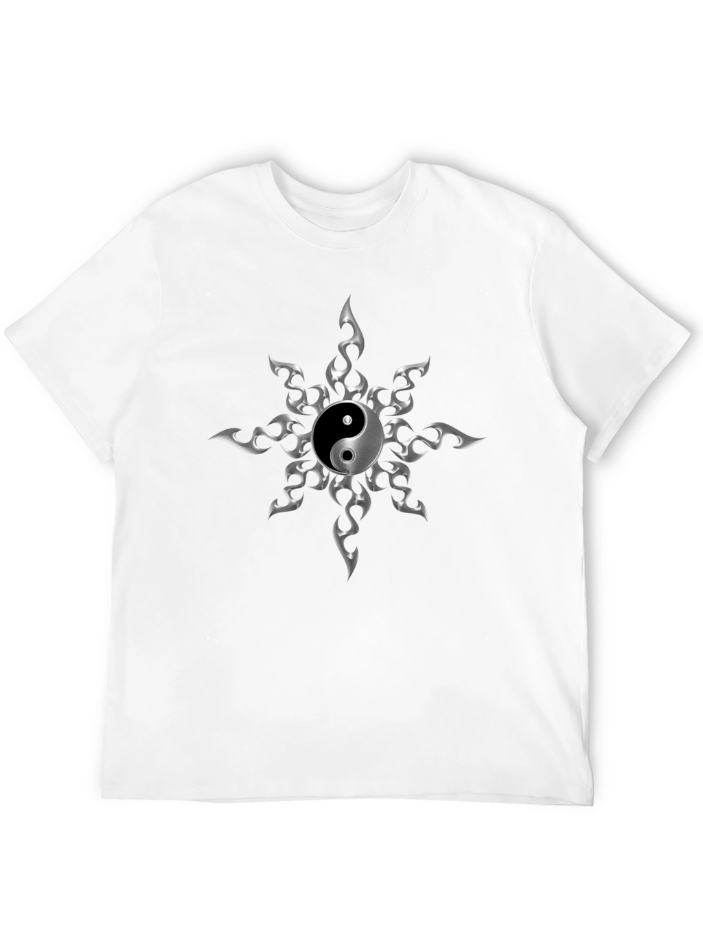 Yin Yang Flame Graphic T-Shirt