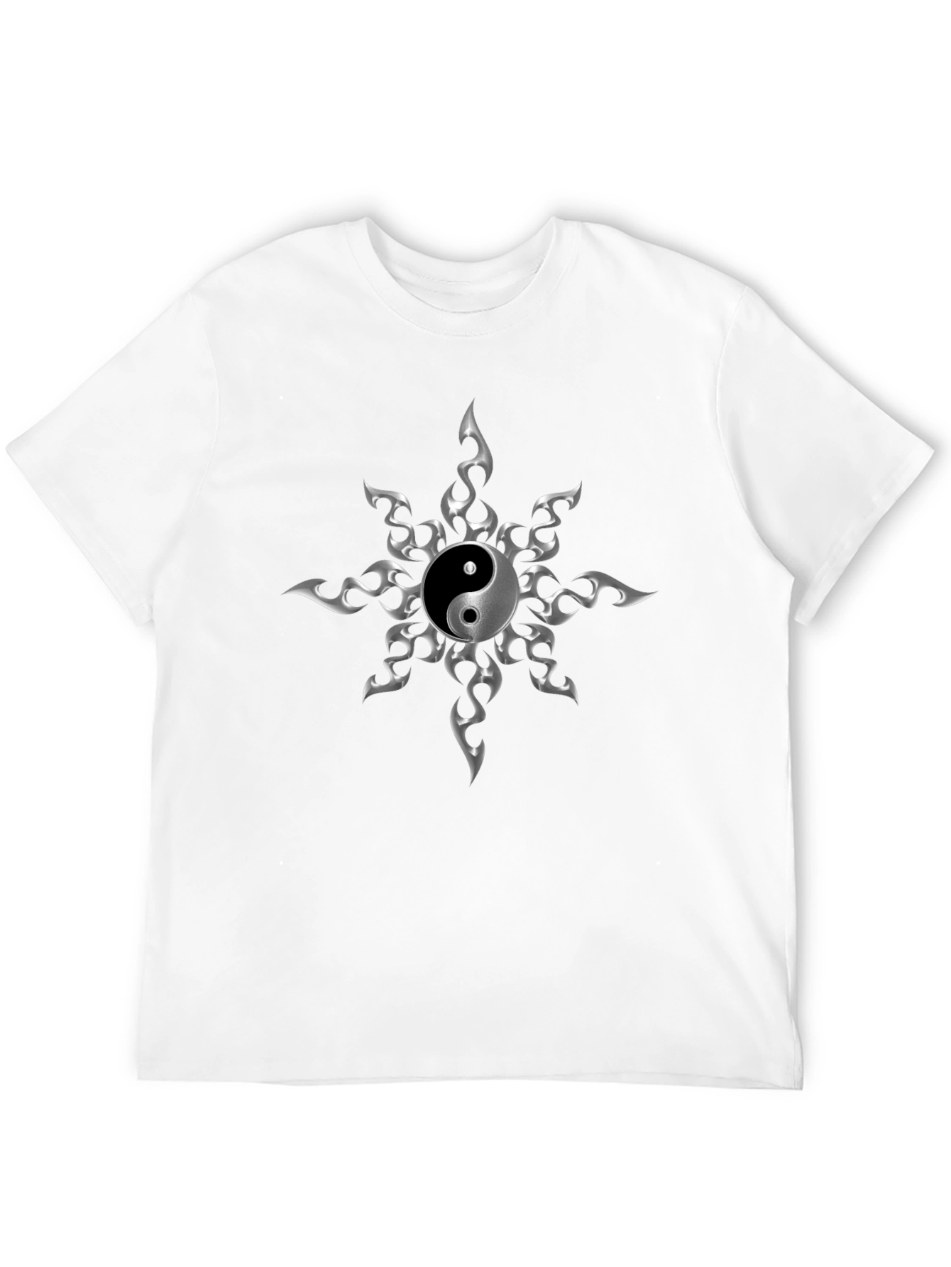 Yin Yang Flame Graphic T-Shirt