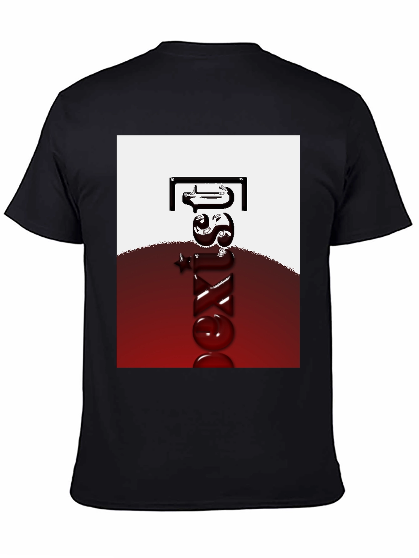 Abstract Graphic Tee - Mens Black Casual Shirt