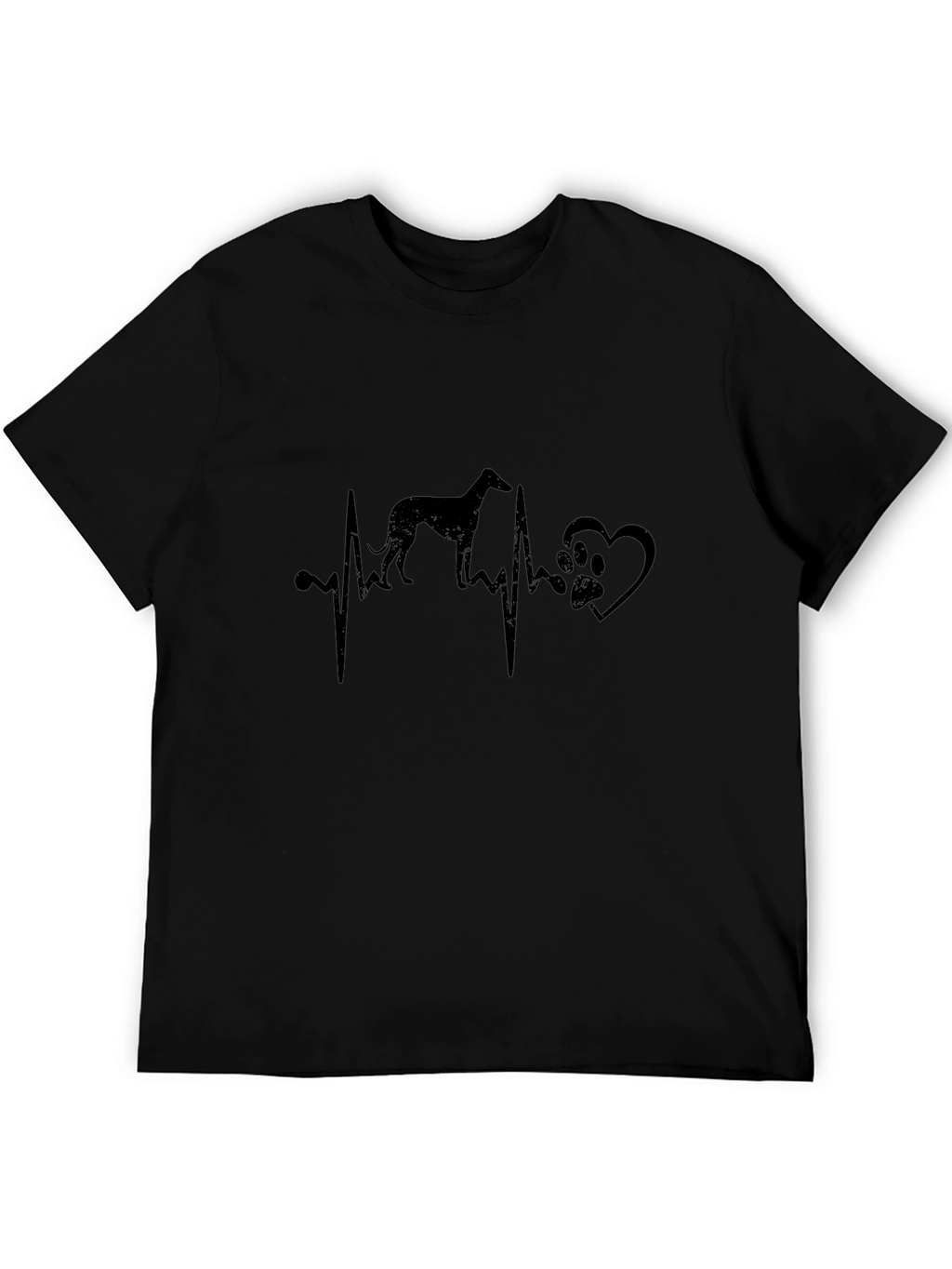 Dog Breed Heartbeat T-Shirt - Black