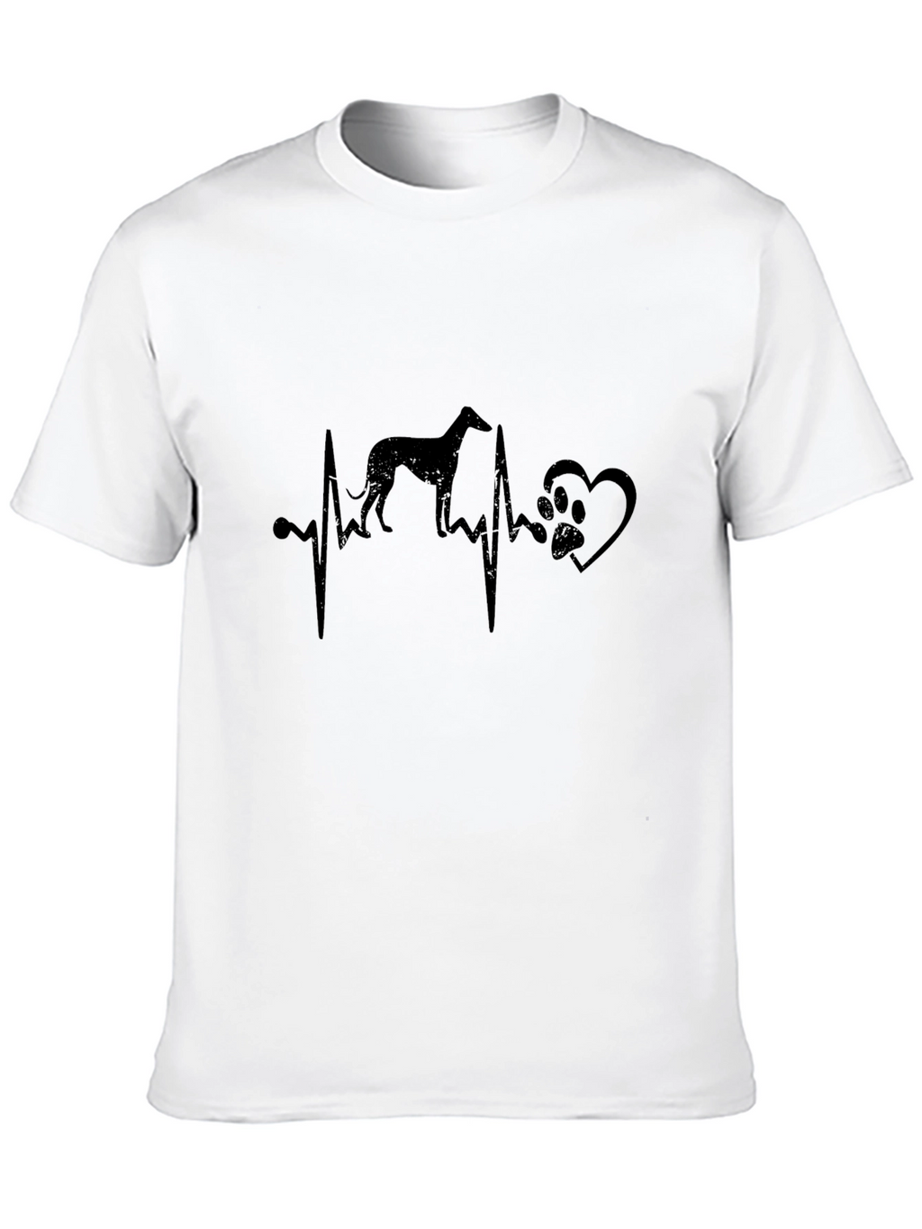 Dog Breed Heartbeat T-Shirt - Black