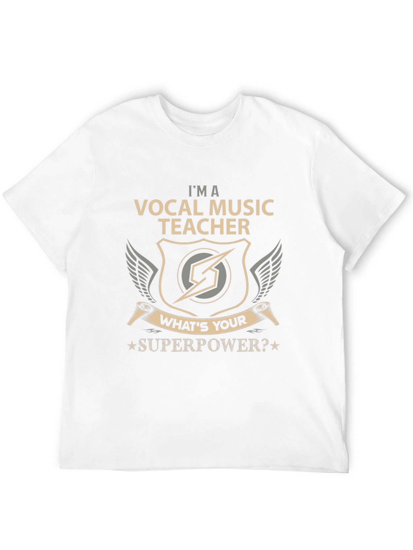 Vocal Music Teacher T-Shirt - Superpower Design