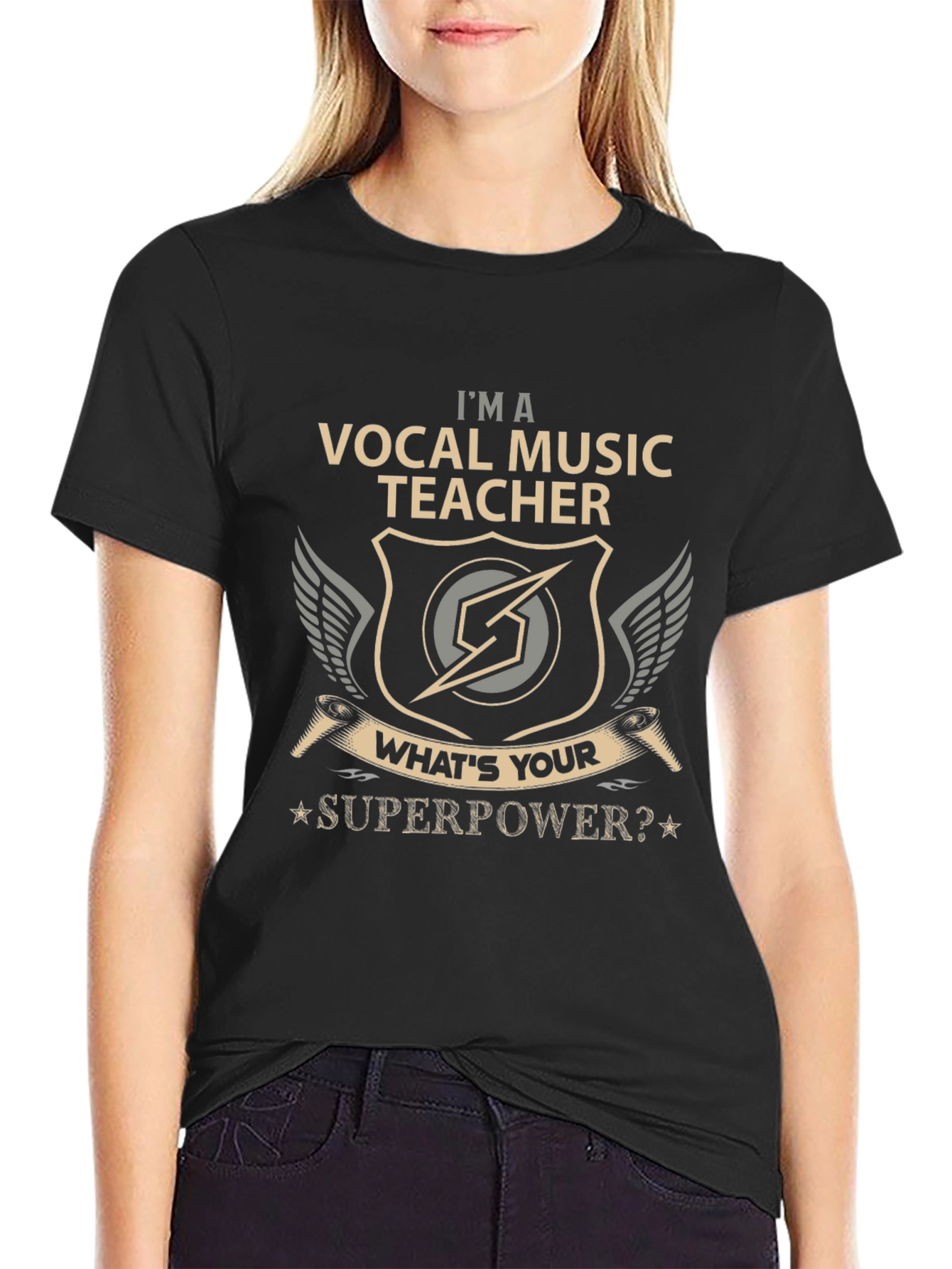 Vocal Music Teacher T-Shirt - Superpower Design