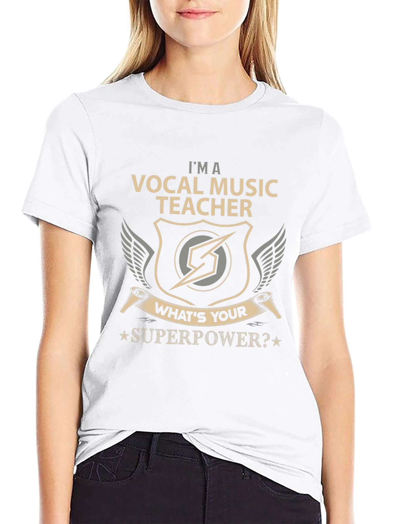 Vocal Music Teacher T-Shirt - Superpower Design