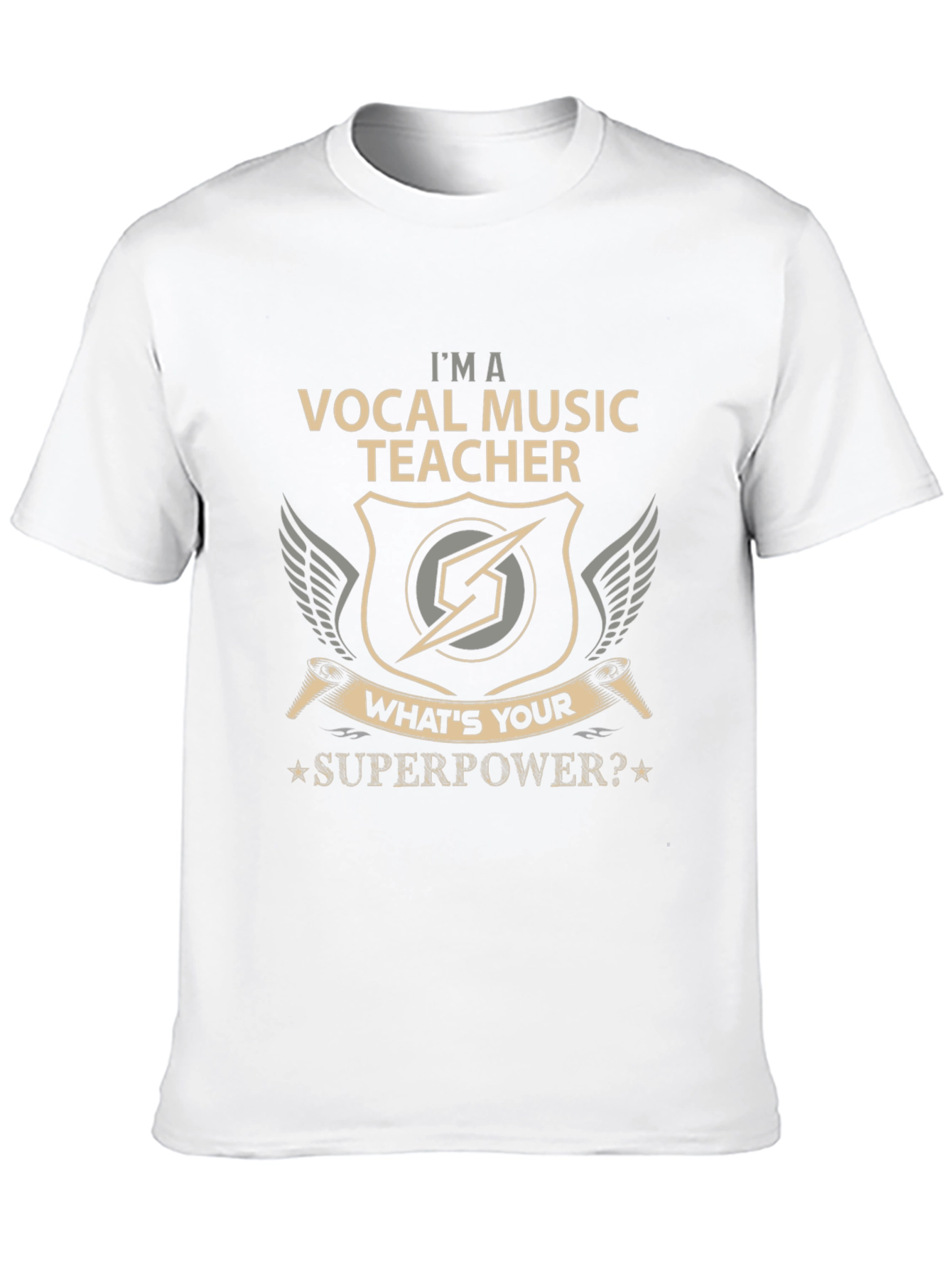 Vocal Music Teacher T-Shirt - Superpower Design