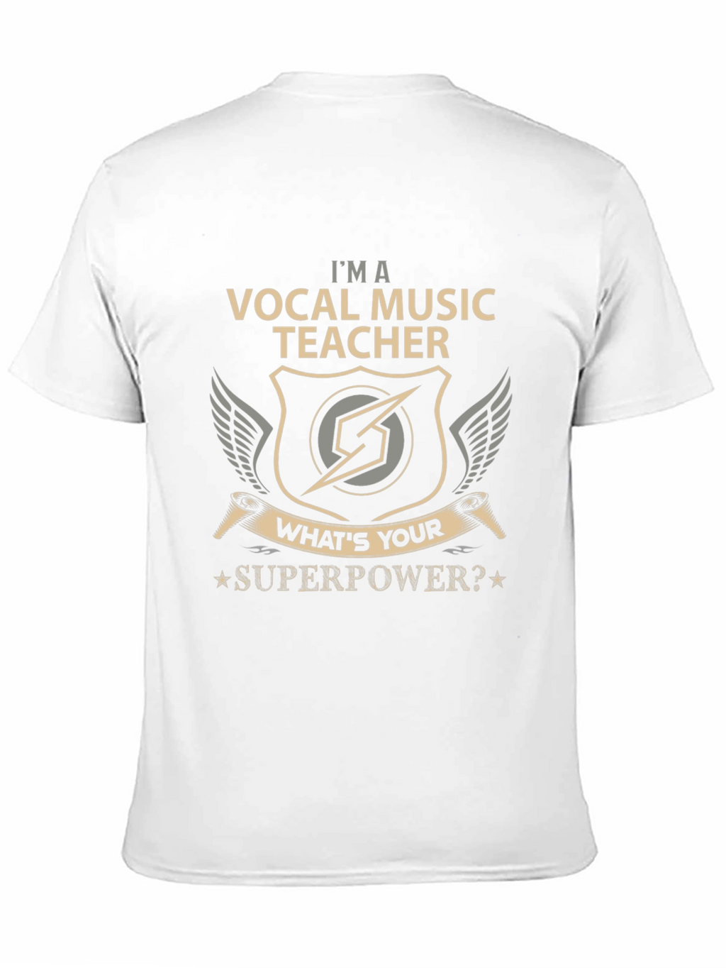 Vocal Music Teacher T-Shirt - Superpower Design