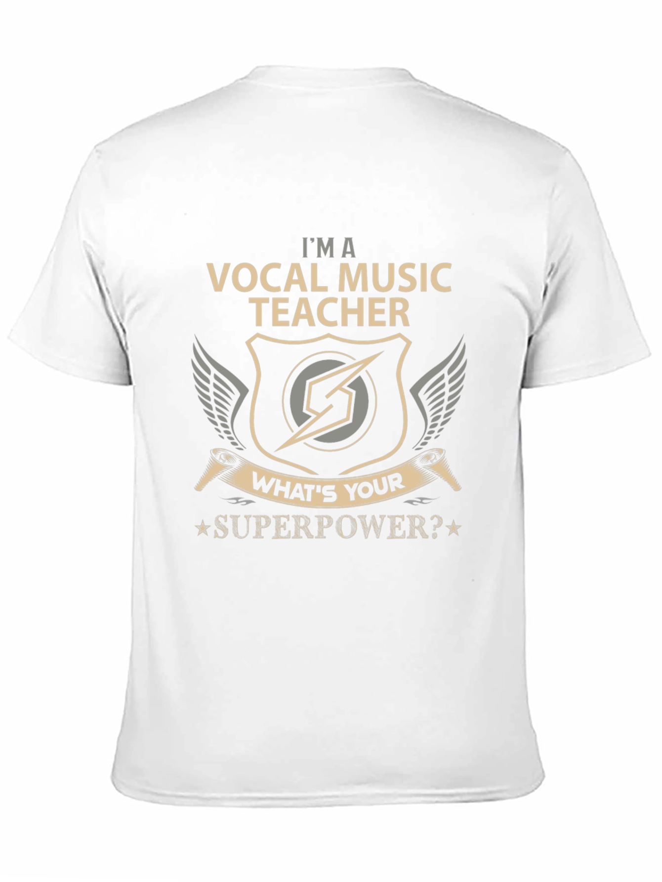 Vocal Music Teacher T-Shirt - Superpower Design