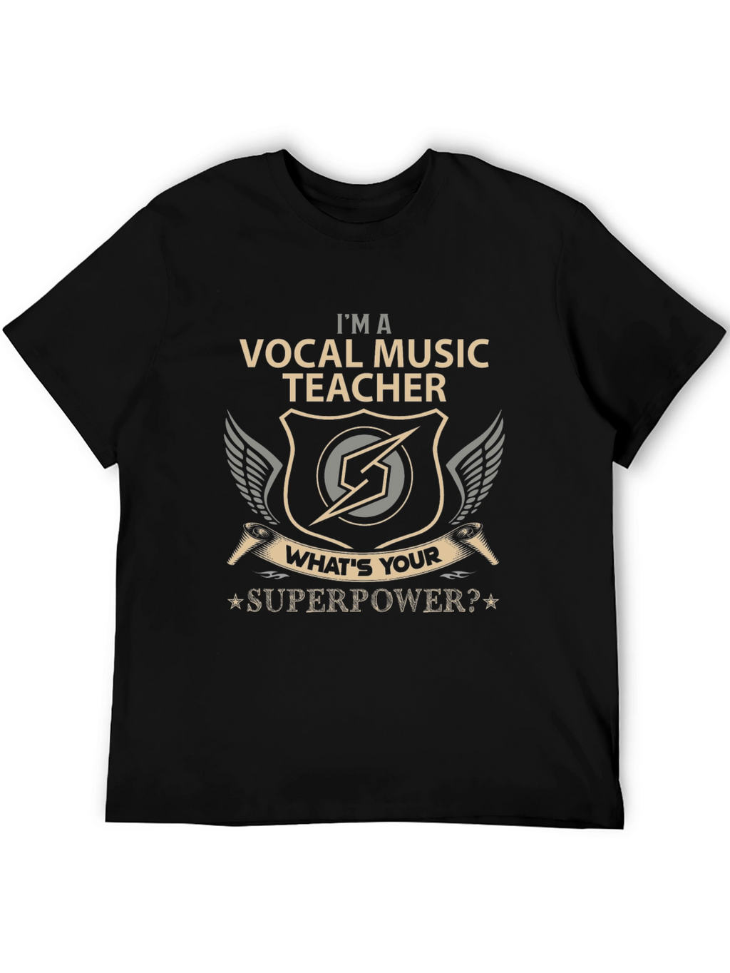 Vocal Music Teacher T-Shirt - Superpower Design