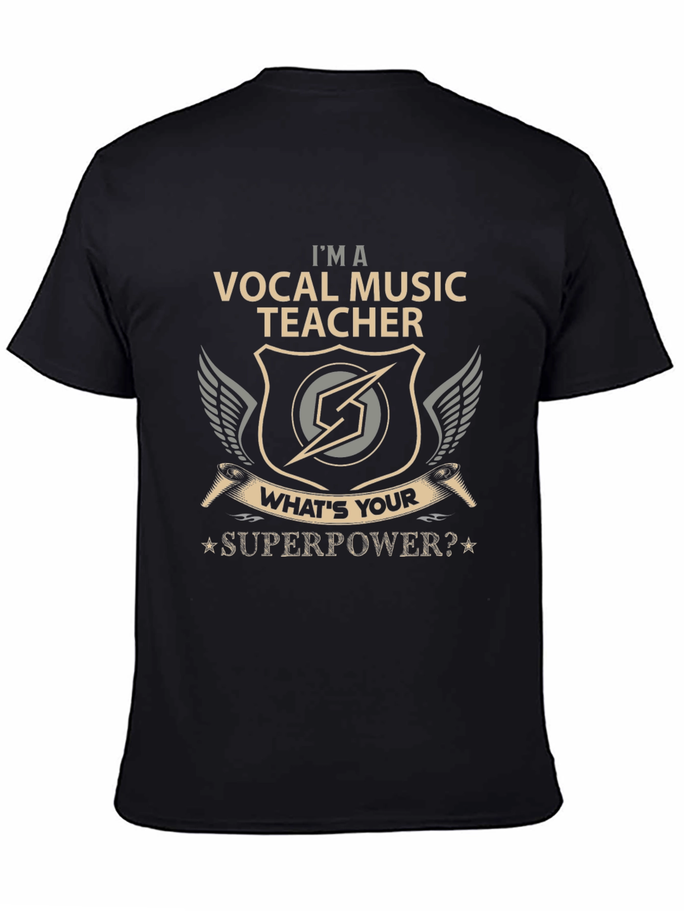 Vocal Music Teacher T-Shirt - Superpower Design