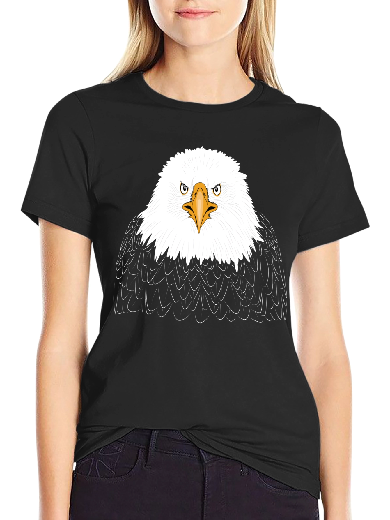 Bald Eagle Graphic Print Tee - Patriotic Style