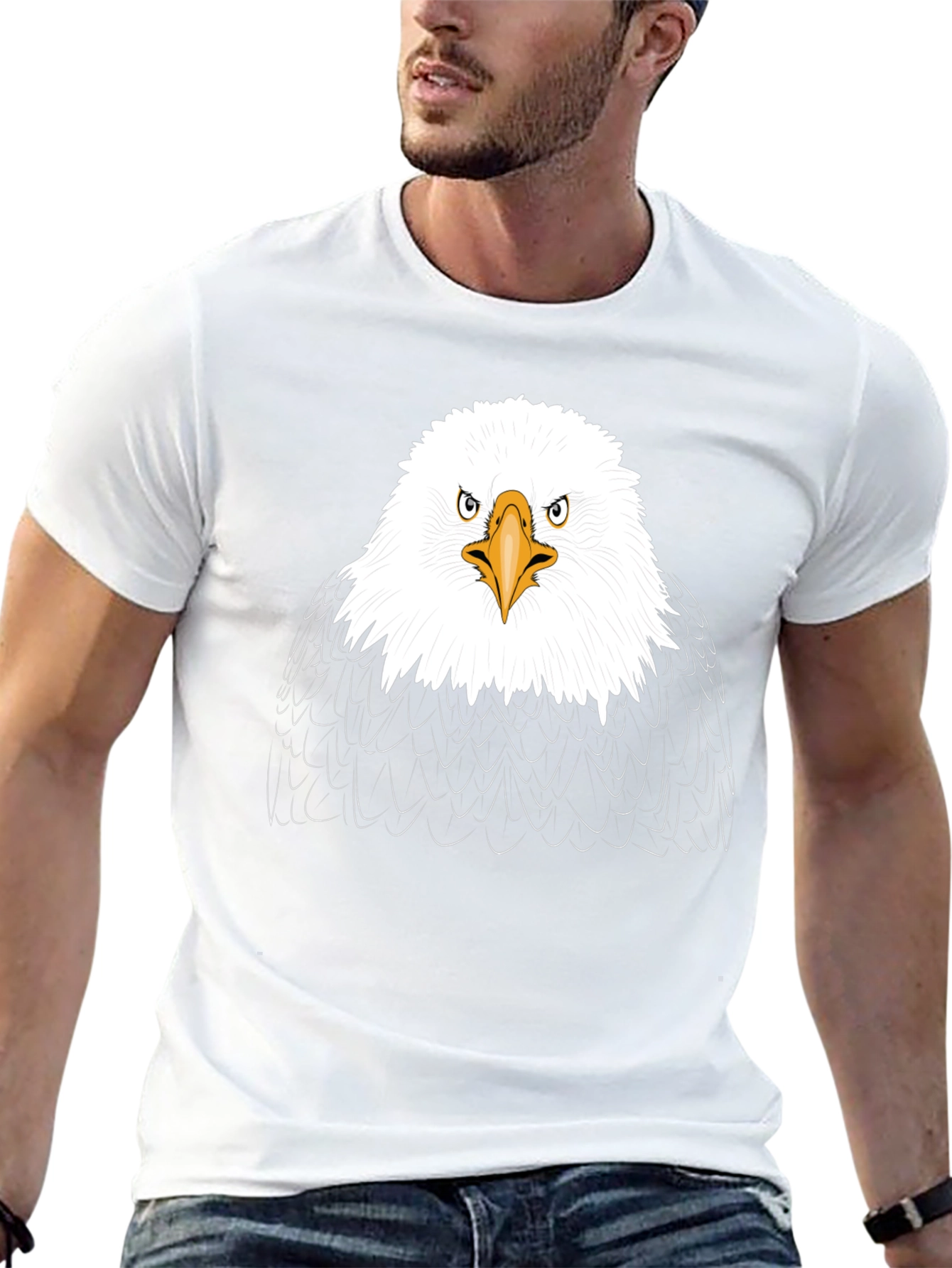 Bald Eagle Graphic Print Tee - Patriotic Style