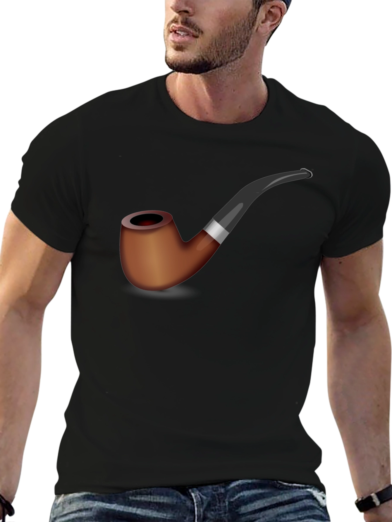 Pipe Graphic Tee - Stylish Smokers Shirt