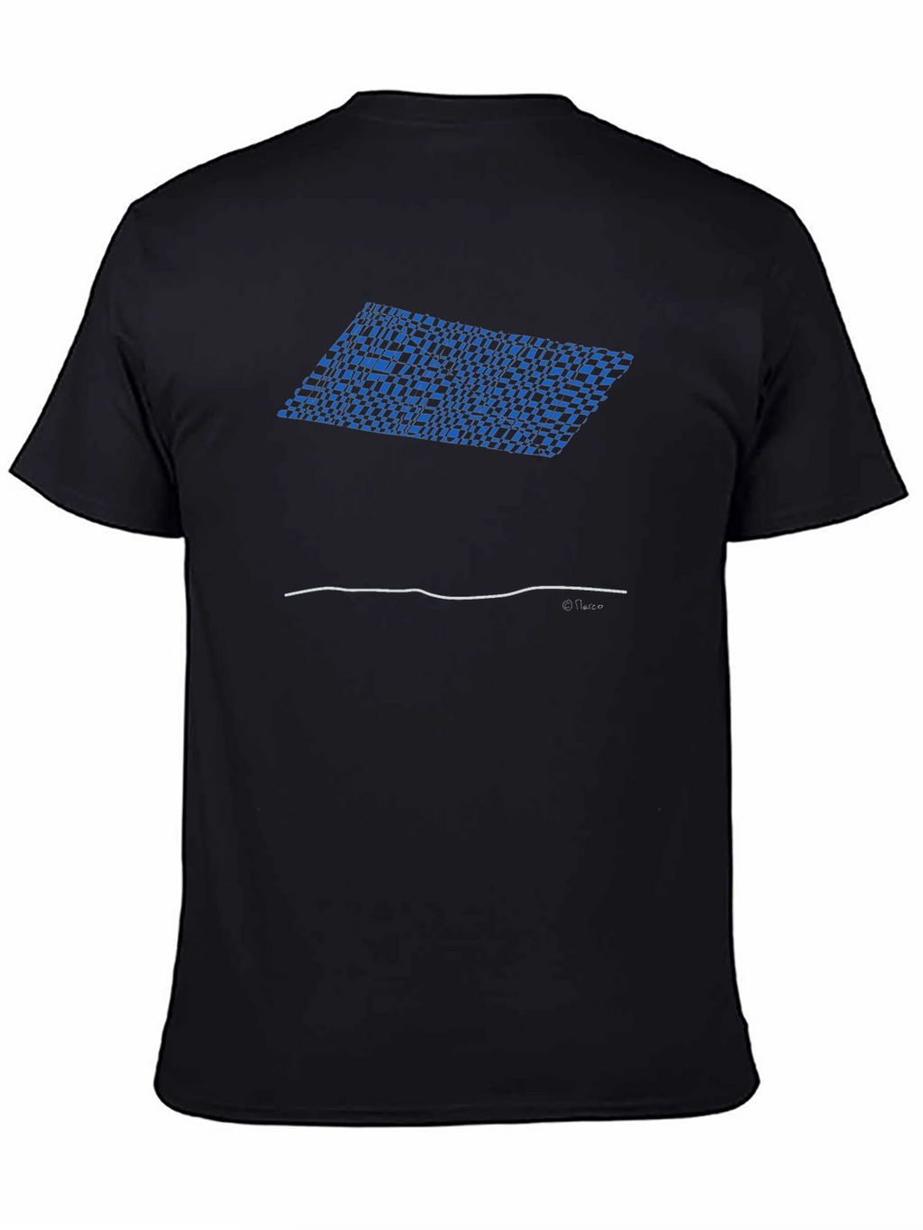 Abstract Geometric Graphic Black T-Shirt