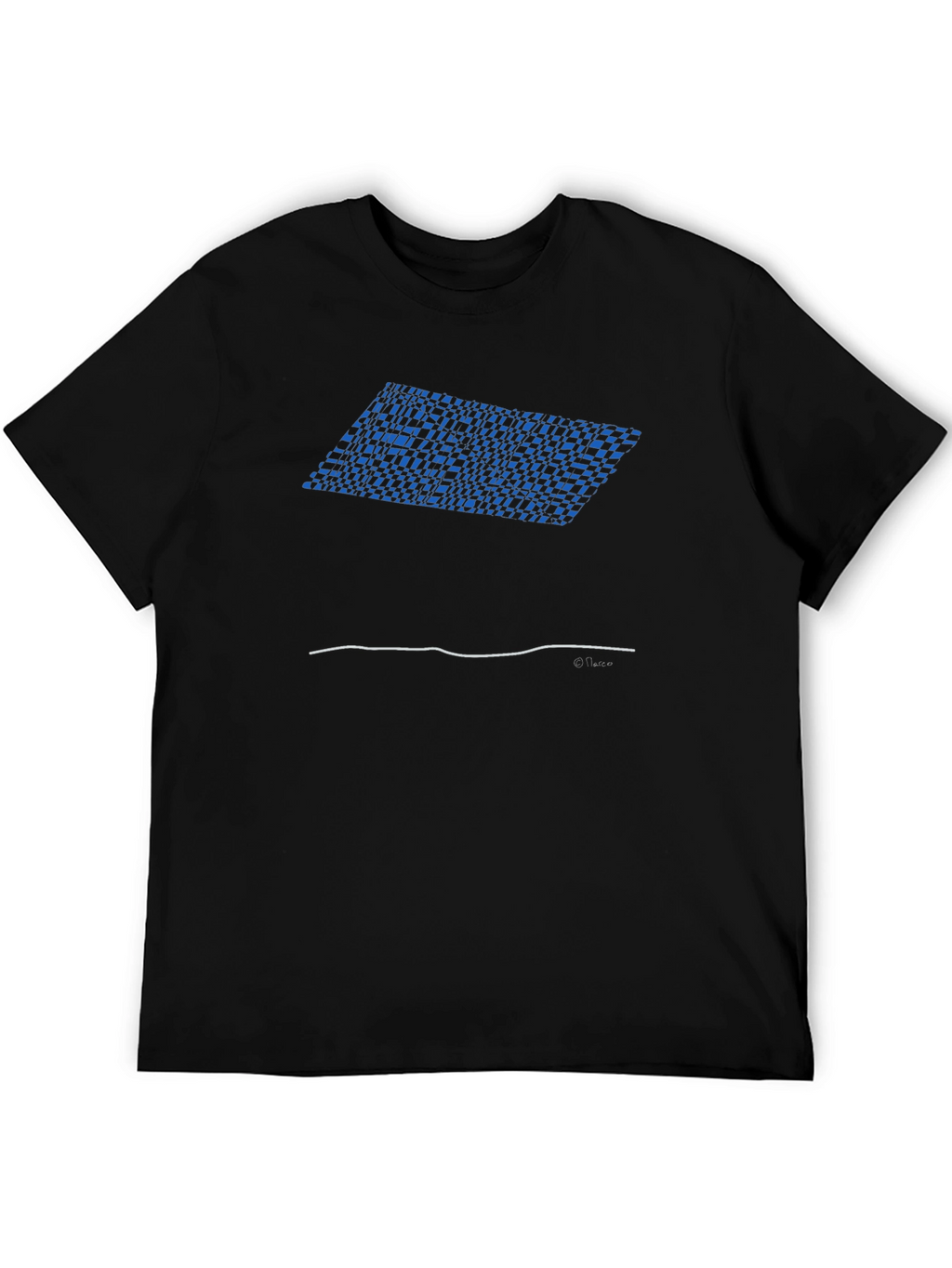 Abstract Geometric Graphic Black T-Shirt