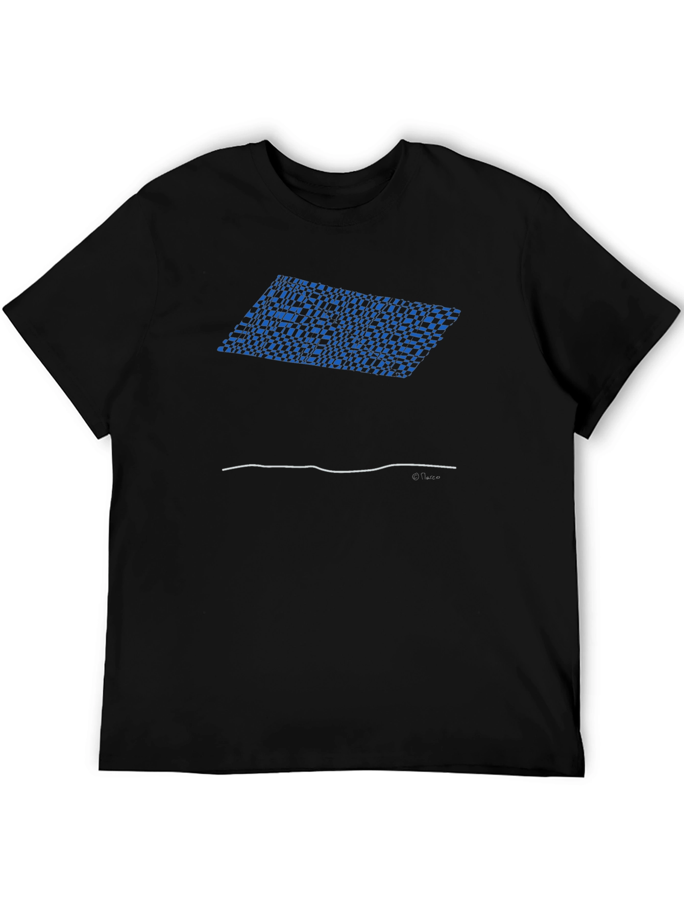 Abstract Geometric Graphic Black T-Shirt
