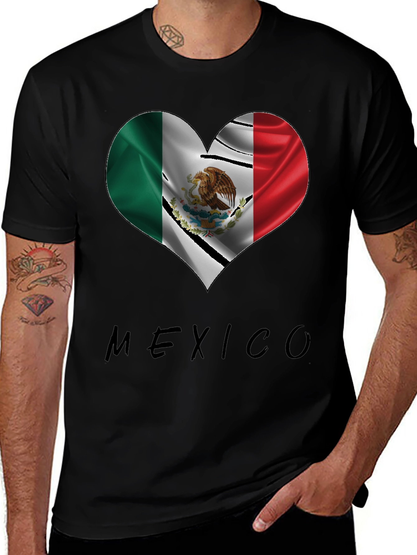 Mexico Heart Flag T-Shirt - Show Your Pride!