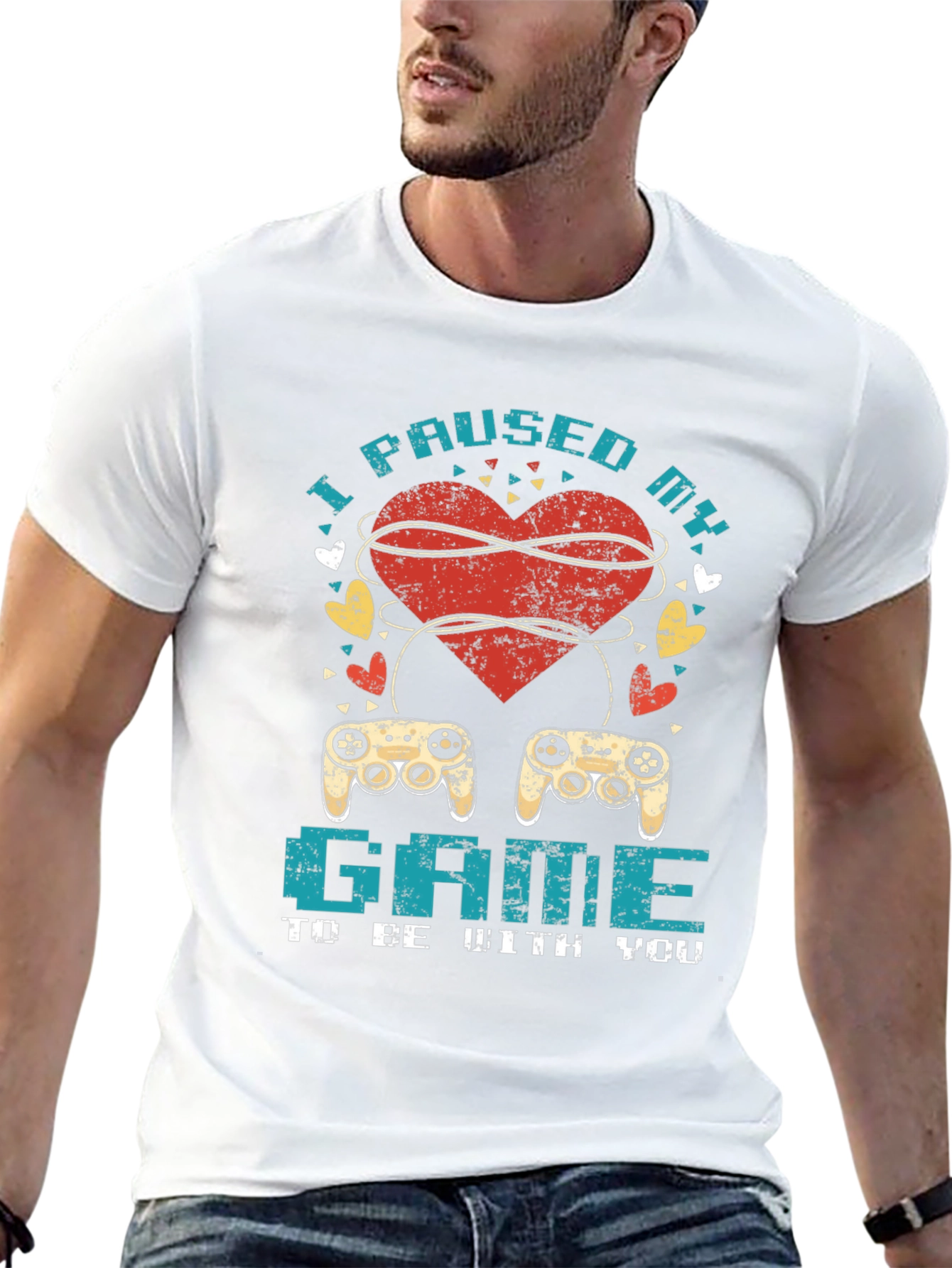 I Paused My Game T-Shirt - Gamer Love