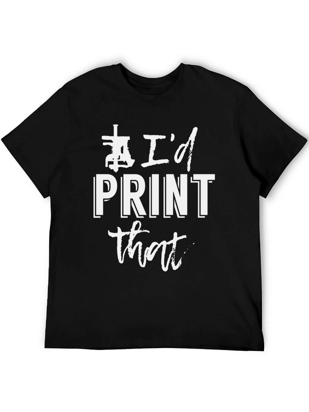 Id Print That - Black Graphic Tee