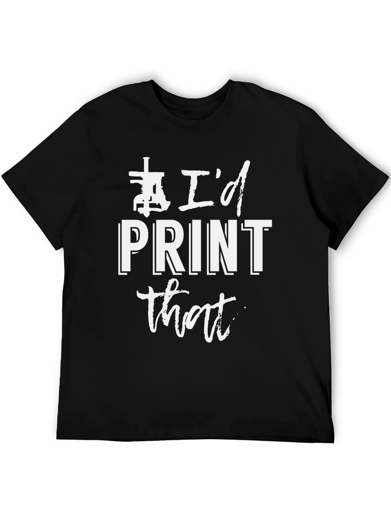 Id Print That - Black Graphic Tee
