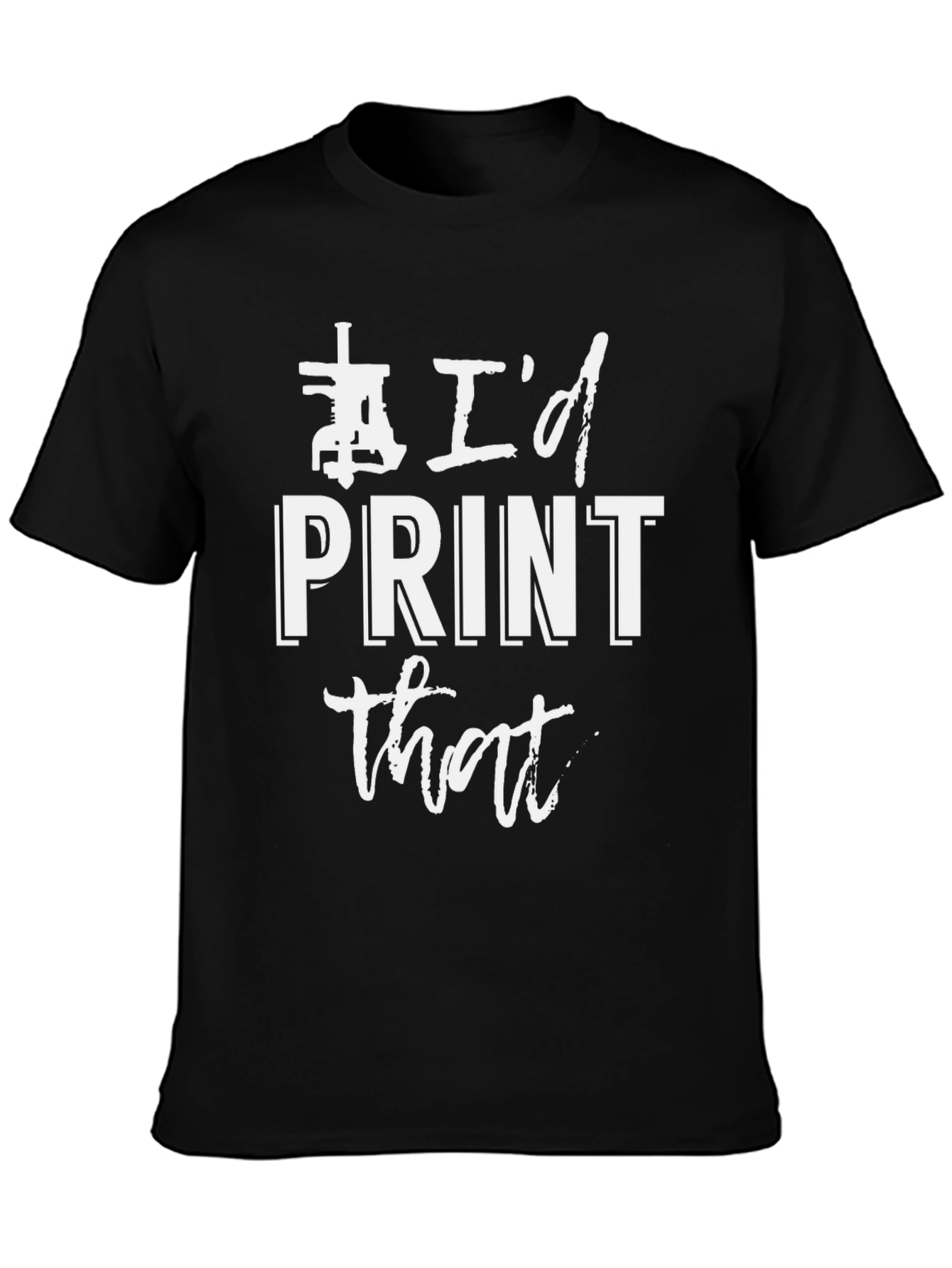 Id Print That - Black Graphic Tee