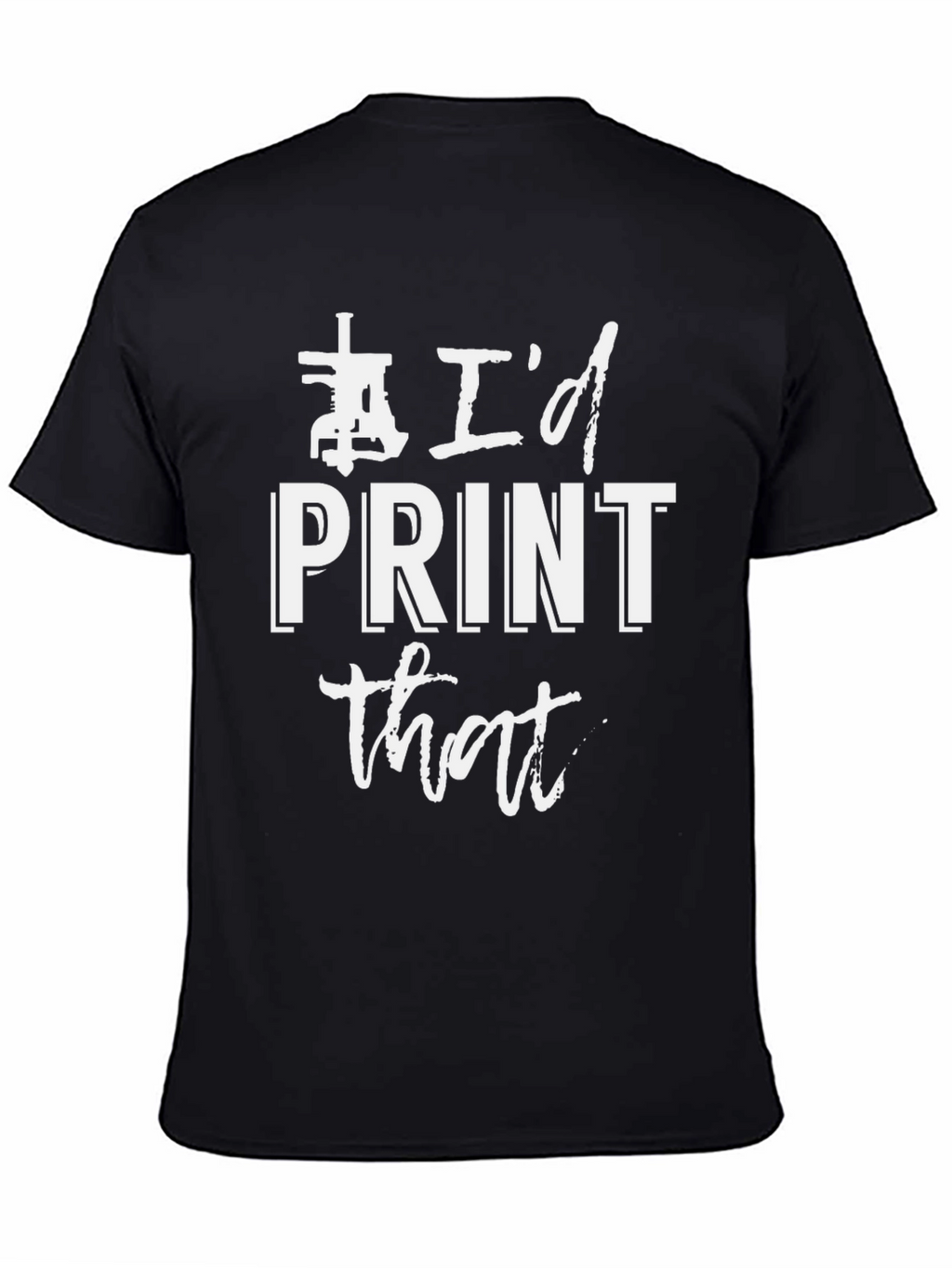Id Print That - Black Graphic Tee