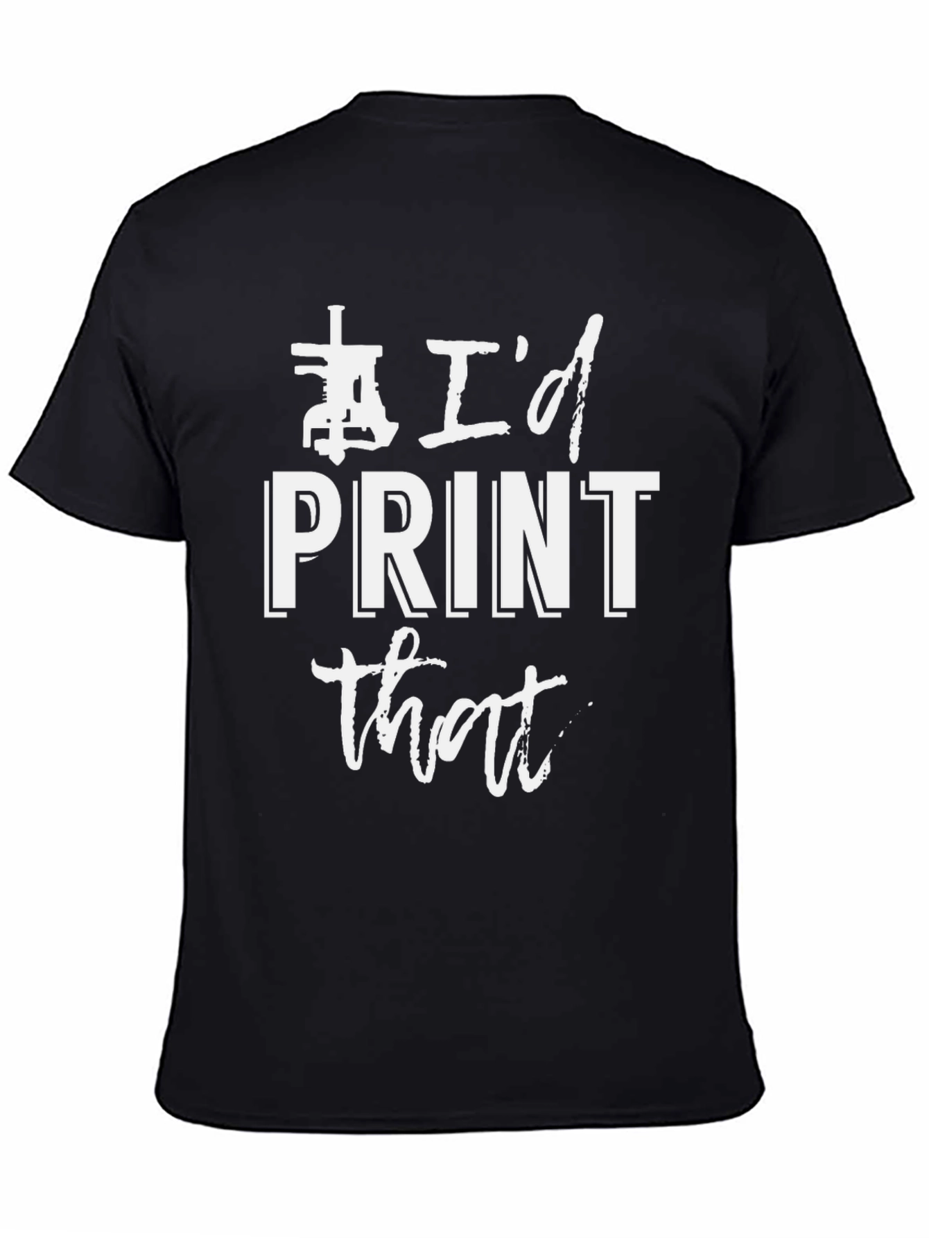 Id Print That - Black Graphic Tee