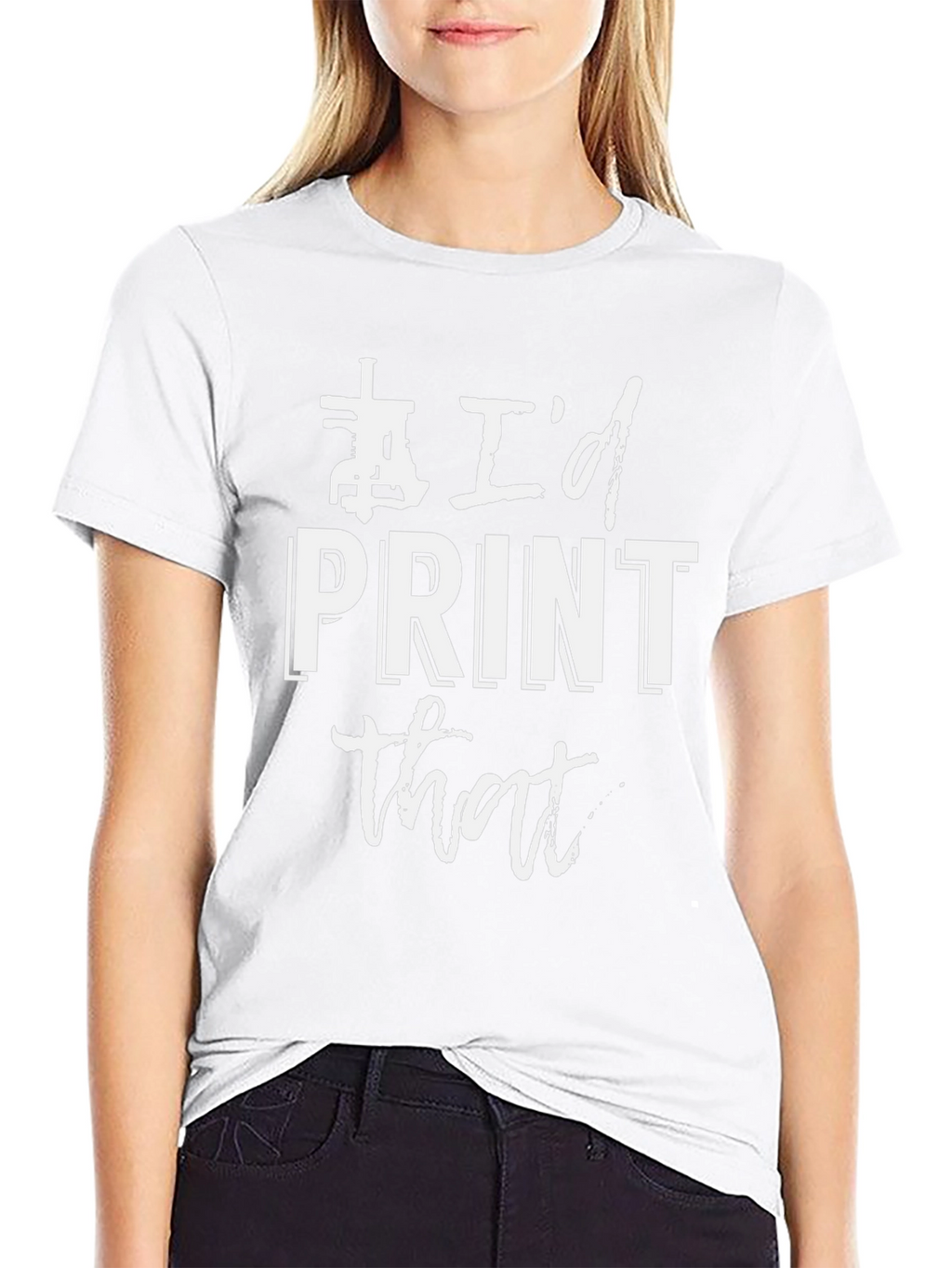 Id Print That - Black Graphic Tee