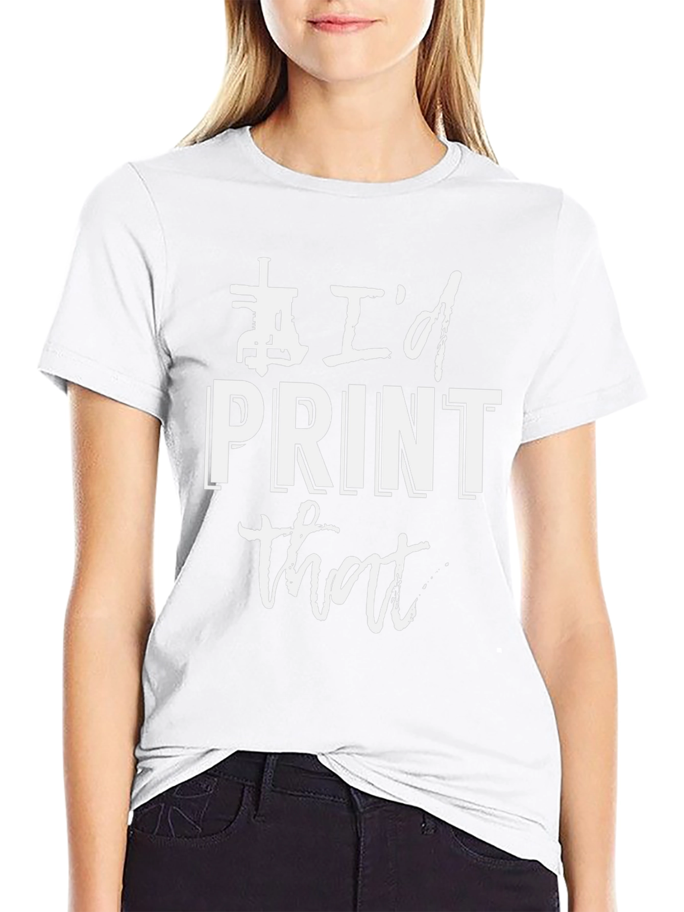 Id Print That - Black Graphic Tee