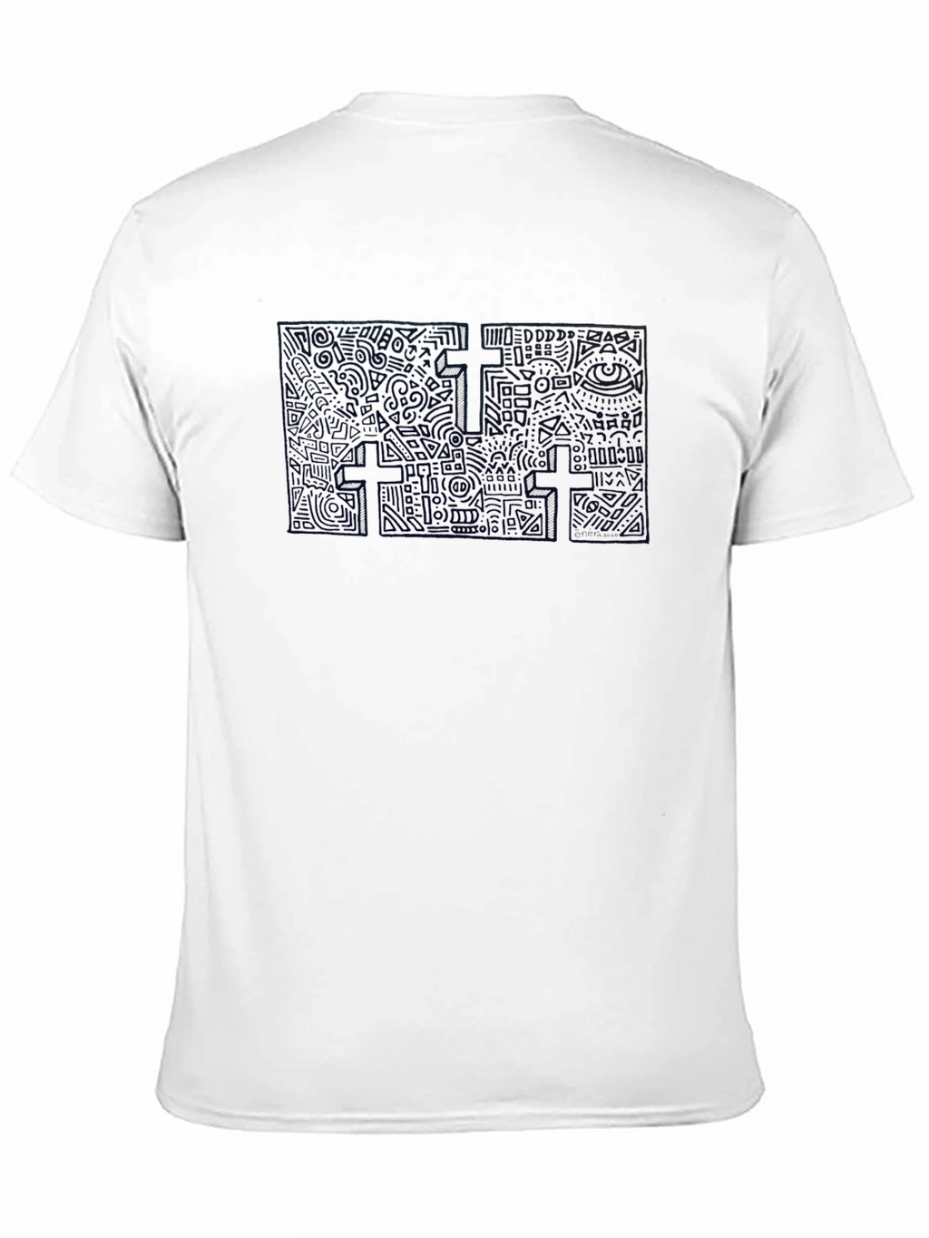 Unique Graphic Print Black T-Shirt